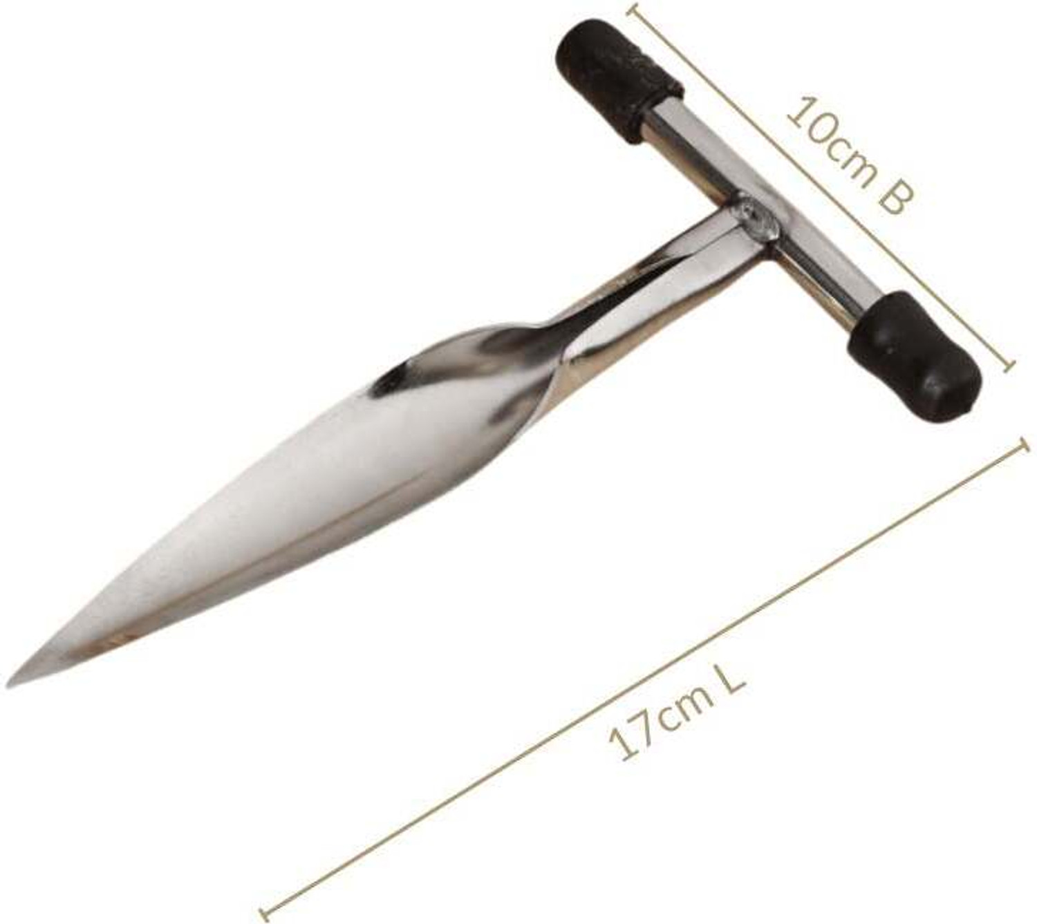 Image of Nestasia Stainless Steel Coconut Opener, Nariyal Pani Opener Knife - Sturdy T-Grip Handle Straight Peeler (Silver)