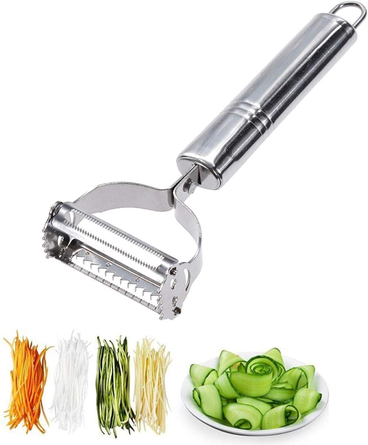 Image of EASETENSIL Peeler Stainless Steel Julienne Peeler Multi-Function Fruit Vegetable Slicer Y Shaped Peeler