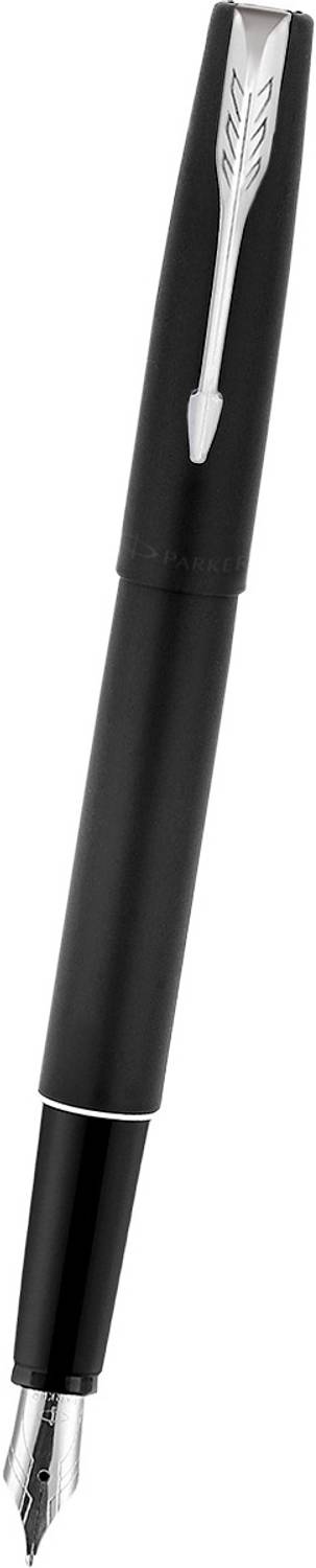 PARKER Frontier Matte Black Chrome Trim Fountain Pen - Image 2