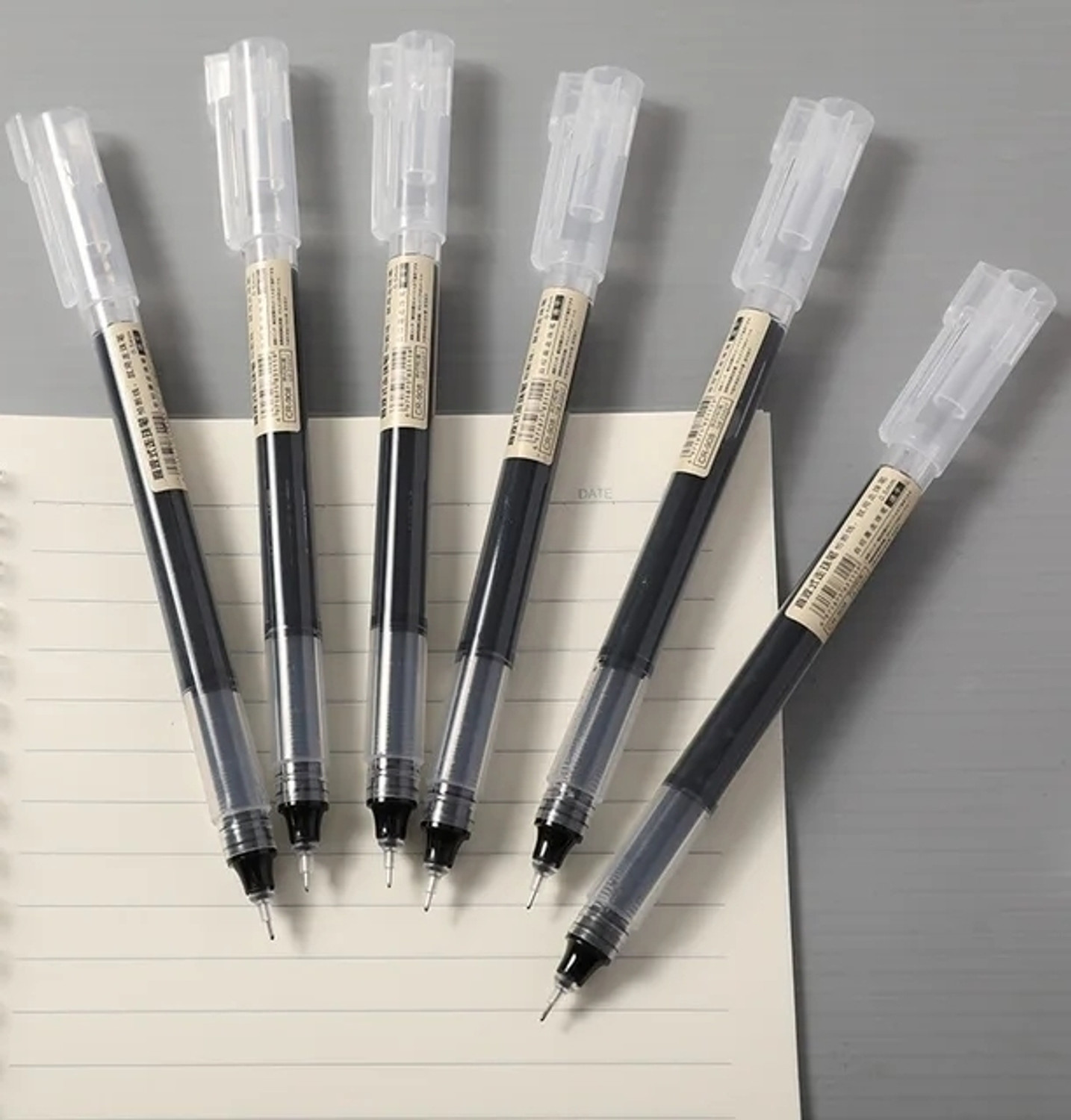 Image of HARDSOSH'S COUTURE Fine Roller Gel Pen 0.5mm Large Capacity Straight Liquid Gel Pen Office Writing Ink Cartridge