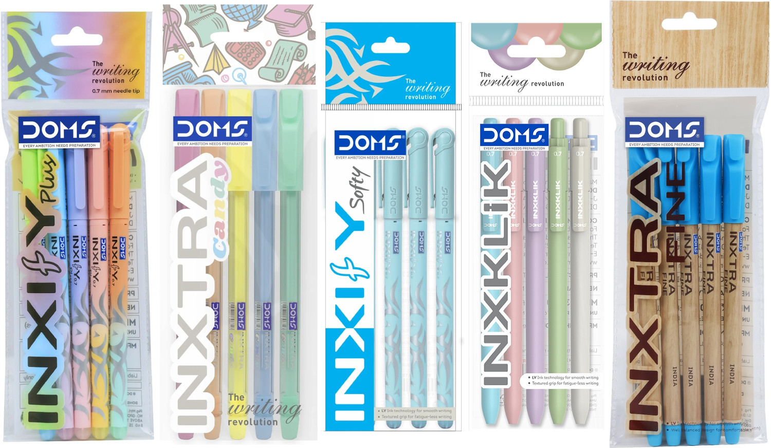Image of DOMS ATTRACTIVE PEN COMBO Smooth Writing| 0.7mm Needle Tip Ball Pen