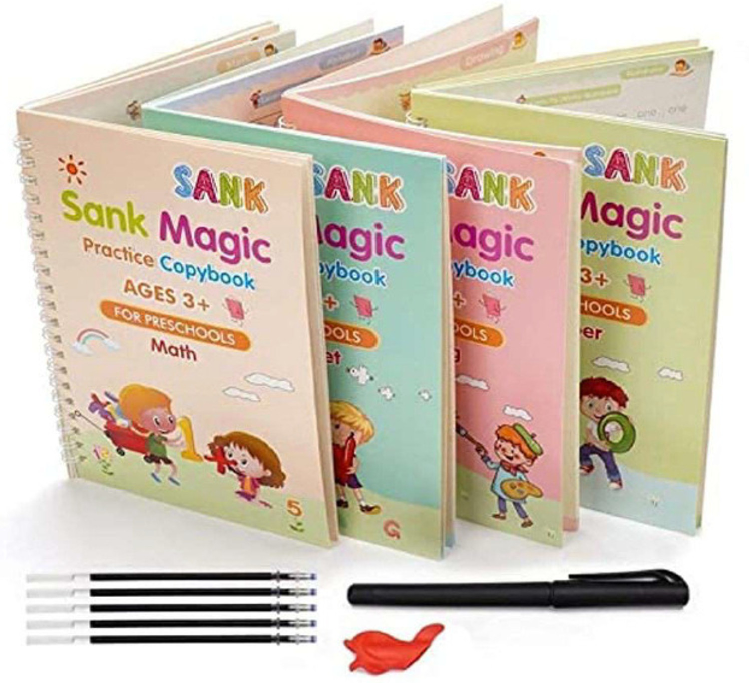 Image of Zodler Magic Pen Plus Grip And Refill (Pack of 10, Ink Color - Blue)