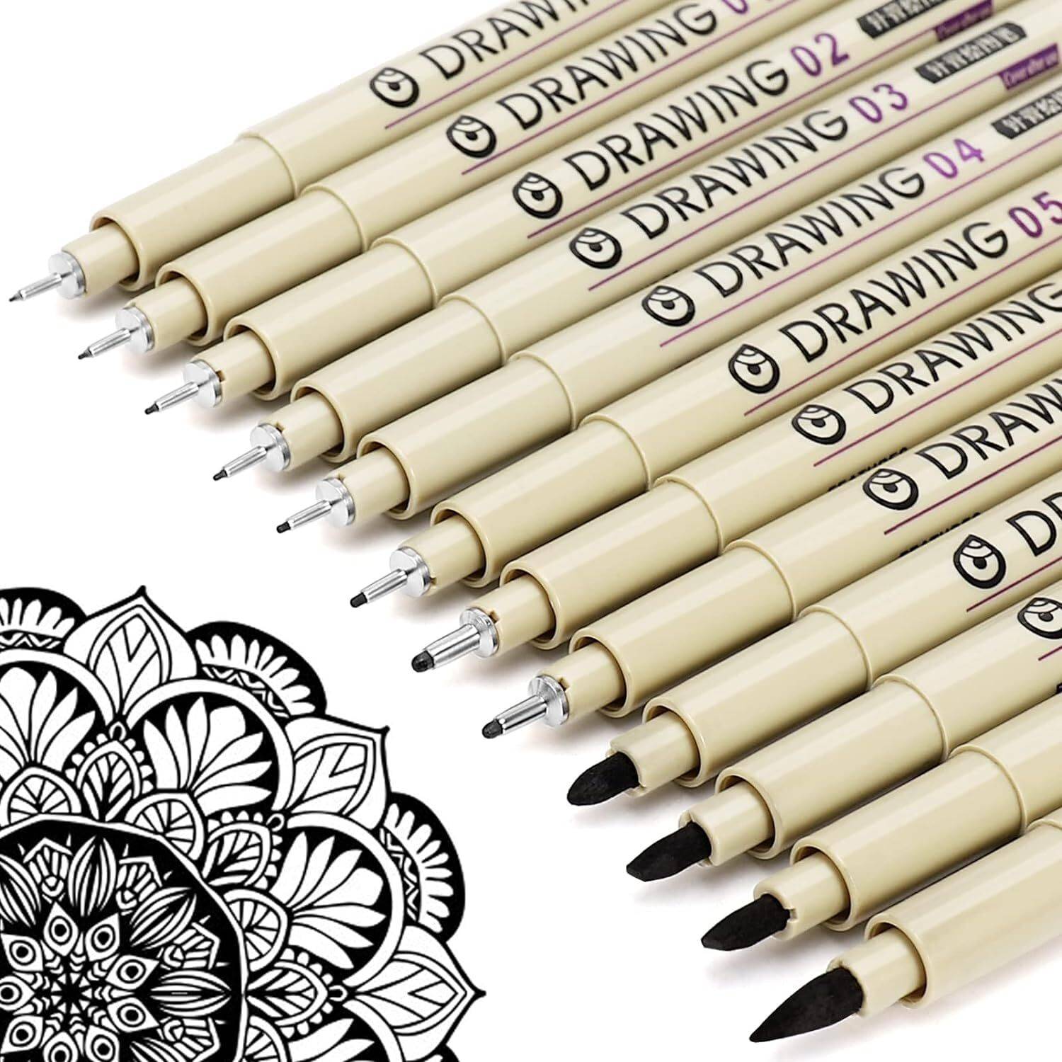 Dwiti Enterprise Solid Body Fineliner Pen Pack of 12 - Image 1