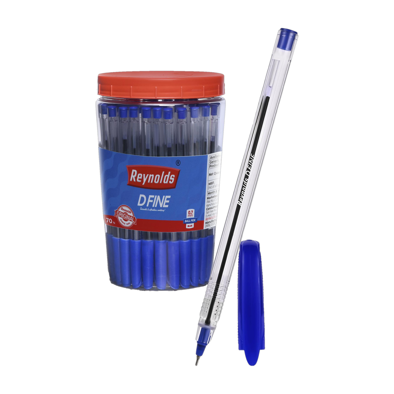 Reynolds DFine Ball Pen Blue Pack of 70