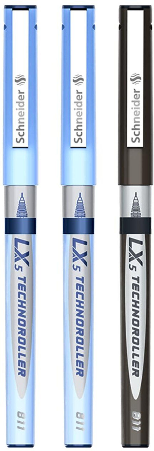 Image of LUXOR Schneider LX5 Technoroller| 0.5 mm tip| German Technology| 100% Liquid Ink Roller Ball Pen