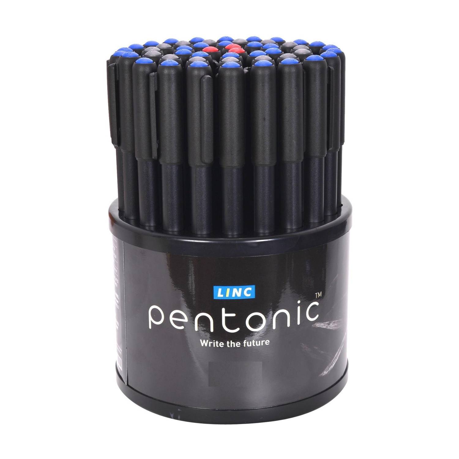 Pentonic 0.7 mm Ball Pen Tumbler Set | Black Matte Finish Body, Smudge Free Writing Ball Pen