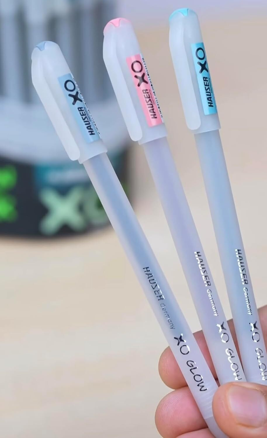 Image of HAUSER XO Glow in Dark Ball Pen Pack of 15(5BLUE,5BLACK.5RED) Ball Pen