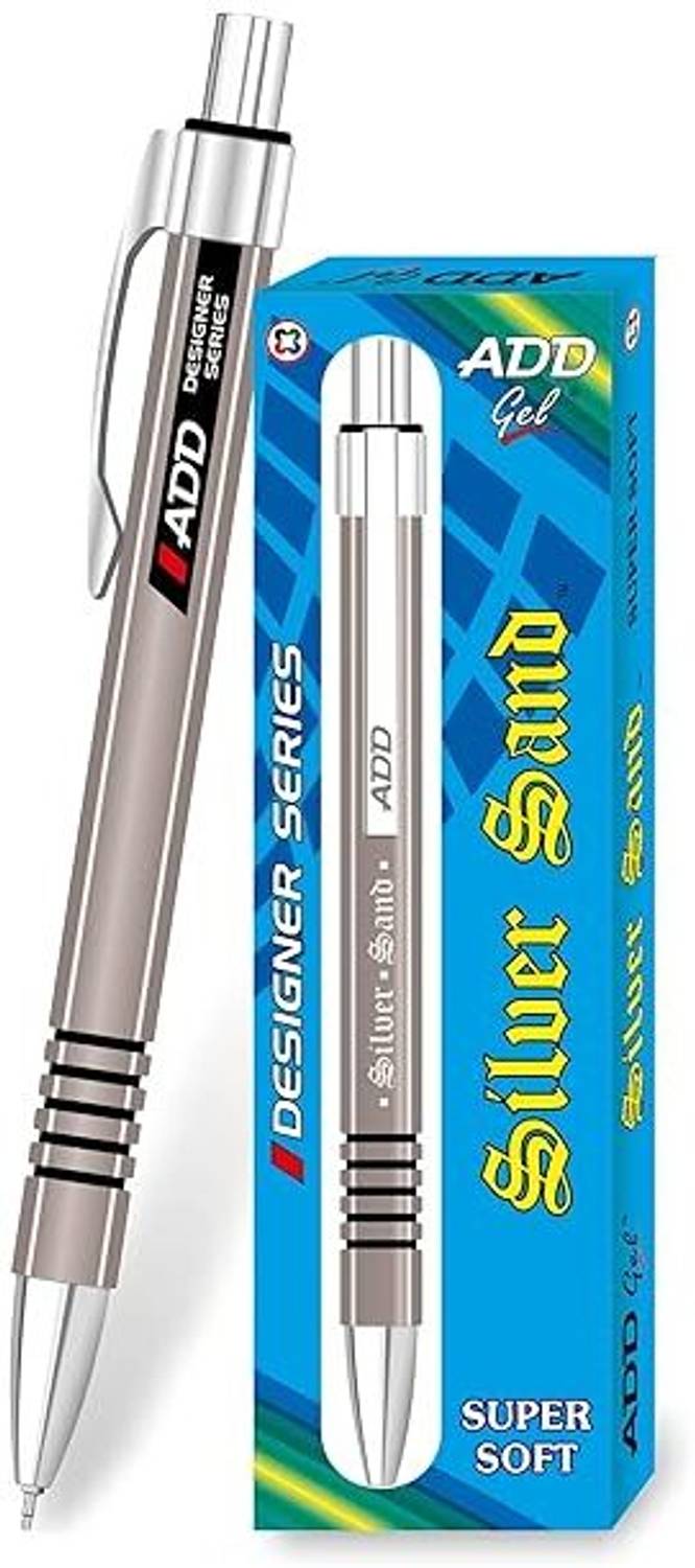 Add Gel Silver Sand Blue Pack of 10 Ball Pen