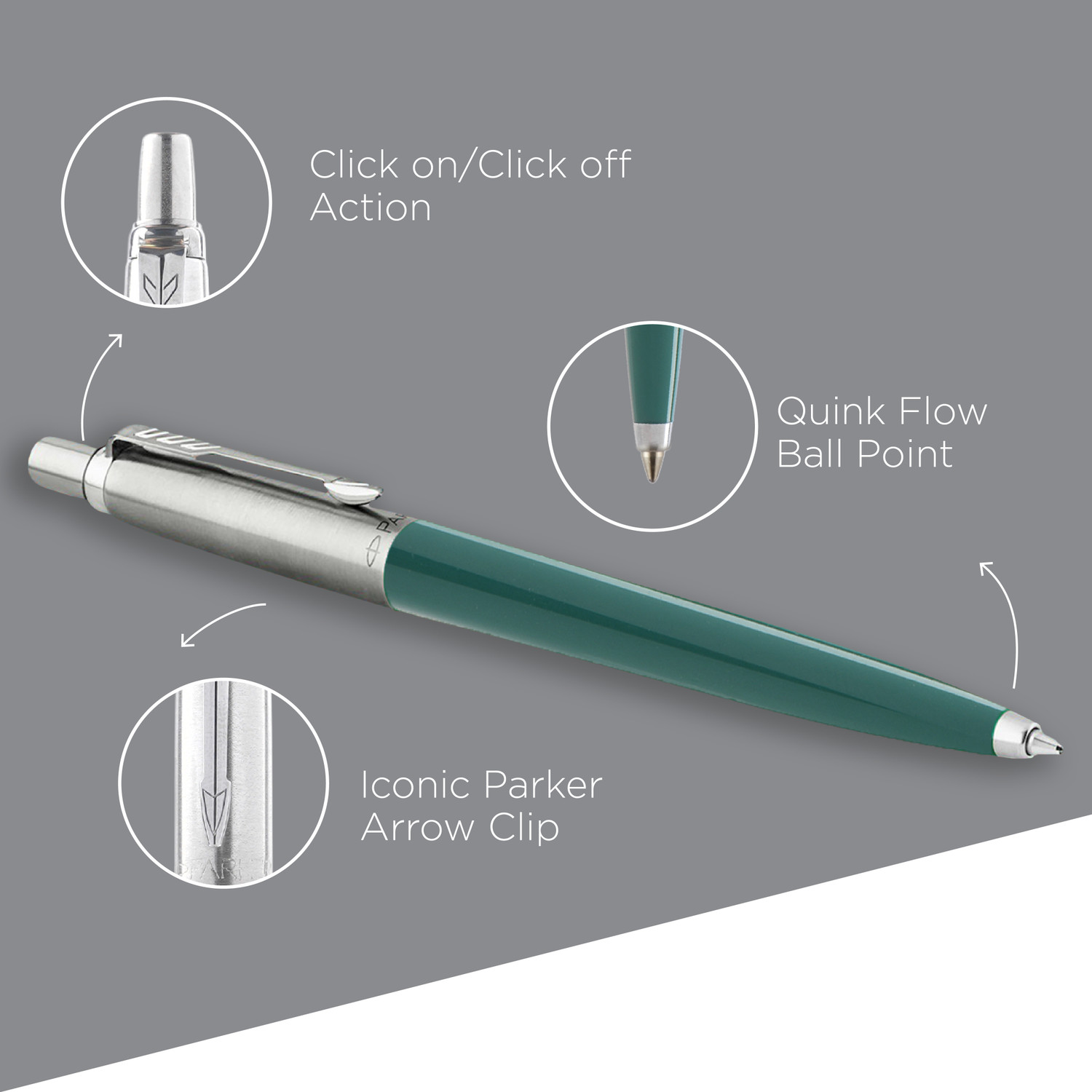 Image of PARKER Pen and Notebook Gift Set | Jotter Standard Green Body Ball Pen