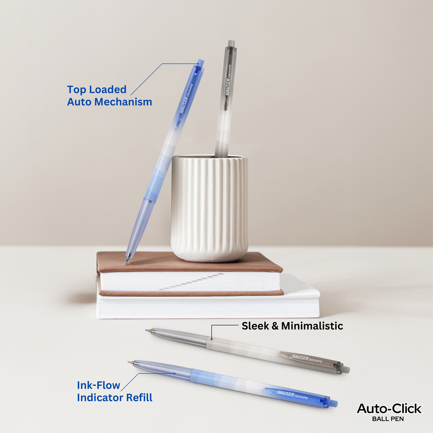 Image of HAUSER Auto Click Ball Pen Pack of 25 Ball Pen