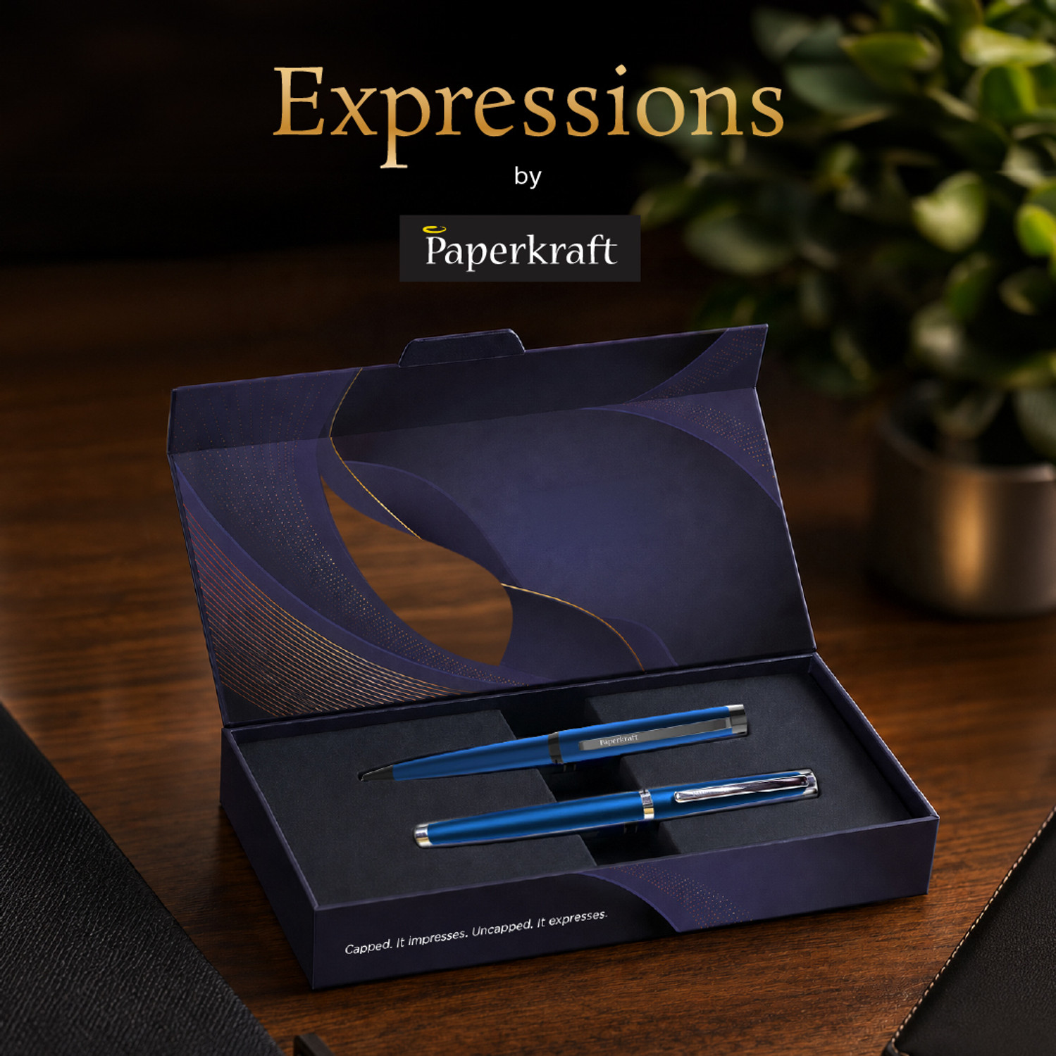 Image of Paperkraft Pack of Ball Pen & Roller Ball Pen Pen Gift Set