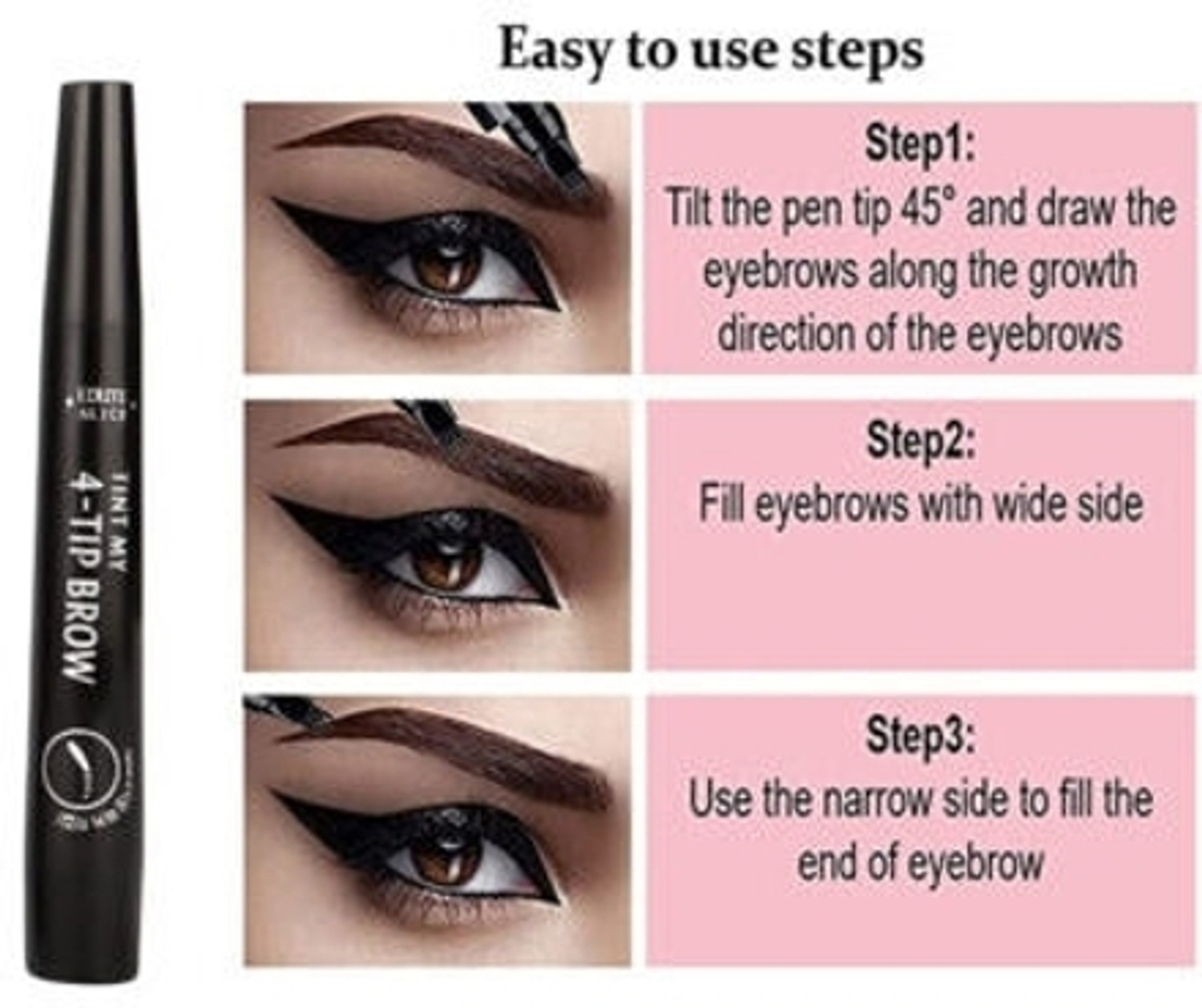 Image of DNESHY 4 Micro-Fork Tip Brow PEN Fineliner Pen