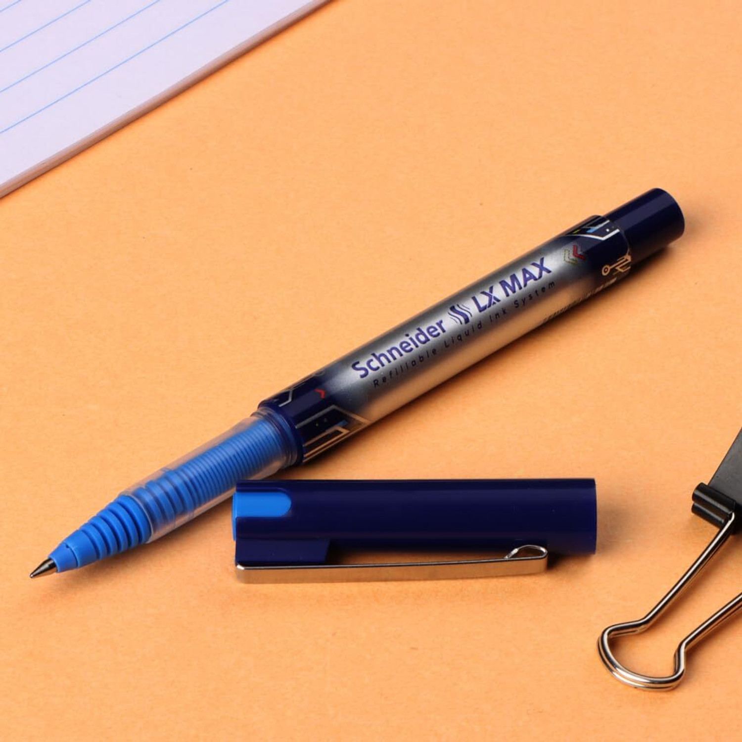 Image of Luxor Schneider LX MAX | Cone Tip | 0.5 mm | 1000+ Meters Writing Length | German Technology Roller Ball Pen