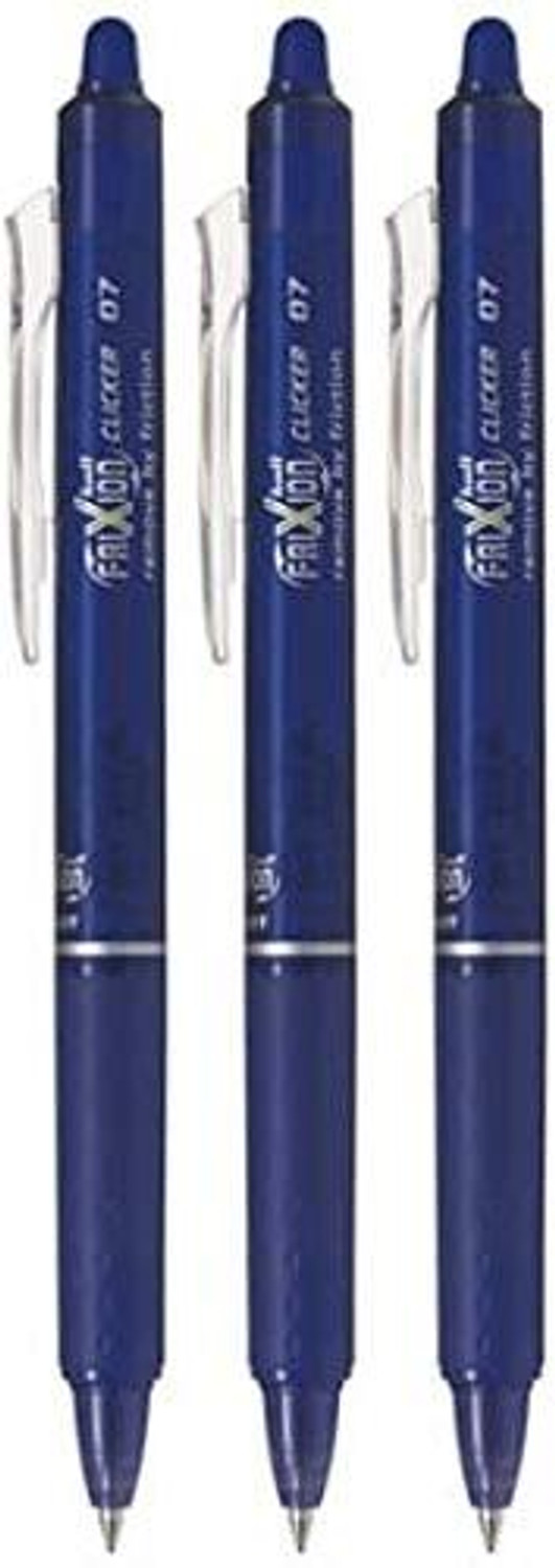 Image of PILOT Frixion Clicker 0.7mm Fine Point.Features a comfortable dimpled grip. Roller Ball Pen
