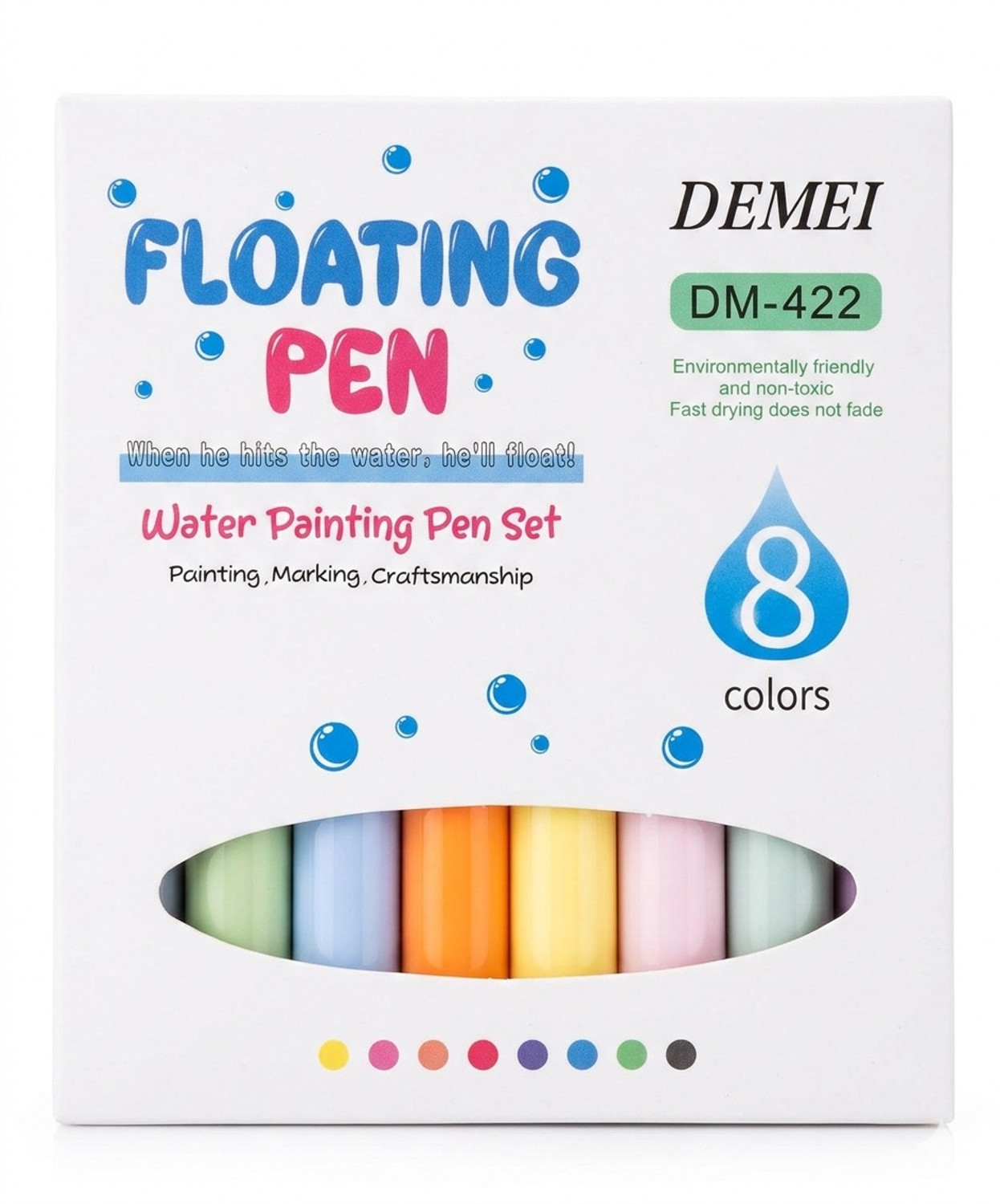 Image of dvira international Combo Floating on Water Painting Sketch Pen Set Soft Bold Nib Sketch Pens with Washable Ink