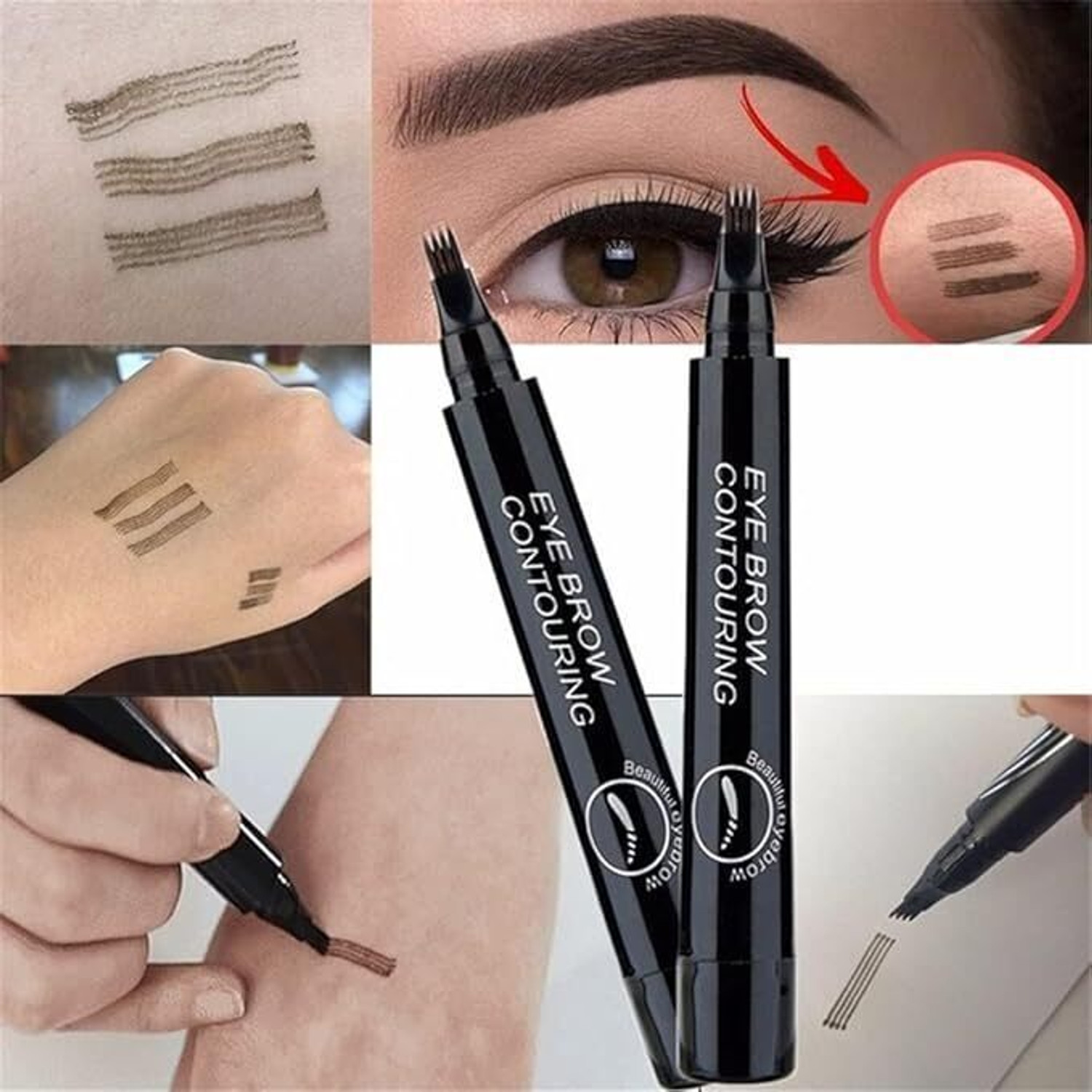 Image of DNESHY 4 Micro-Fork Tip Brow PEN Fineliner Pen