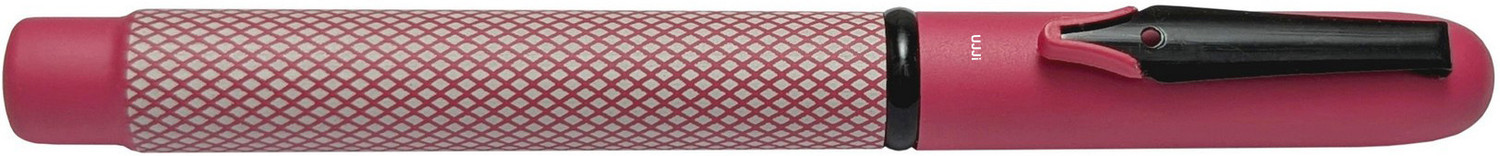 Image of UJJi Magnetic Cap Textured Pattern Body Design Pink Color Nib Design Clip Roller Ball Pen