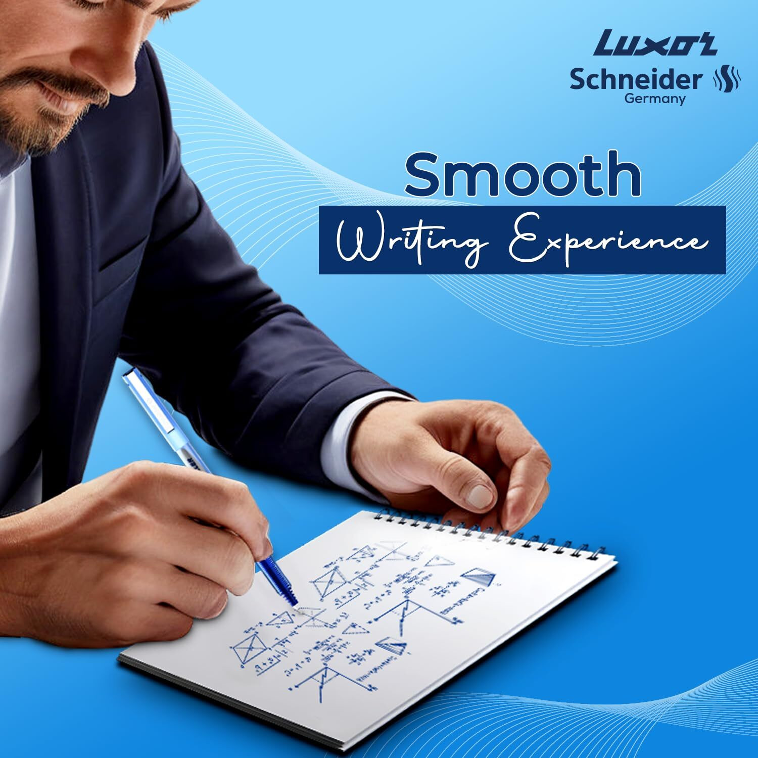 Image of LUXOR Schneider LX5 Technoroller| 0.5 mm tip| German Technology| 100% Liquid Ink Roller Ball Pen