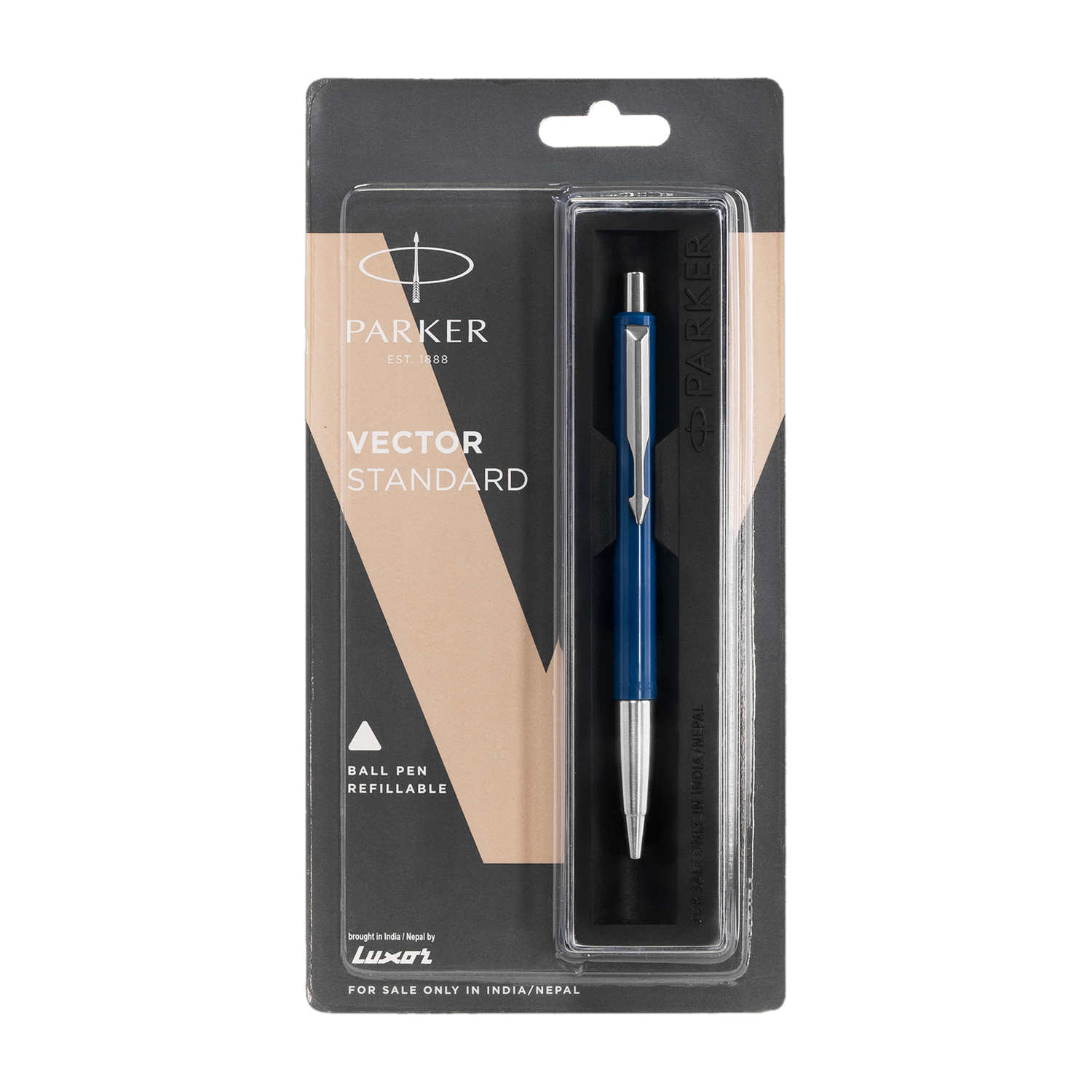 Image of PARKER Vector Standard, Chrome Trim Ball Pen (Ink Color - Blue)