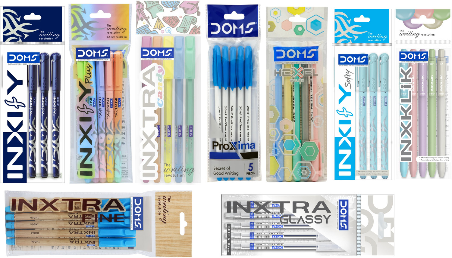 Image of DOMS ATTRACTIVE PEN COMBO Smooth Writing| 0.7mm Needle Tip Ball Pen