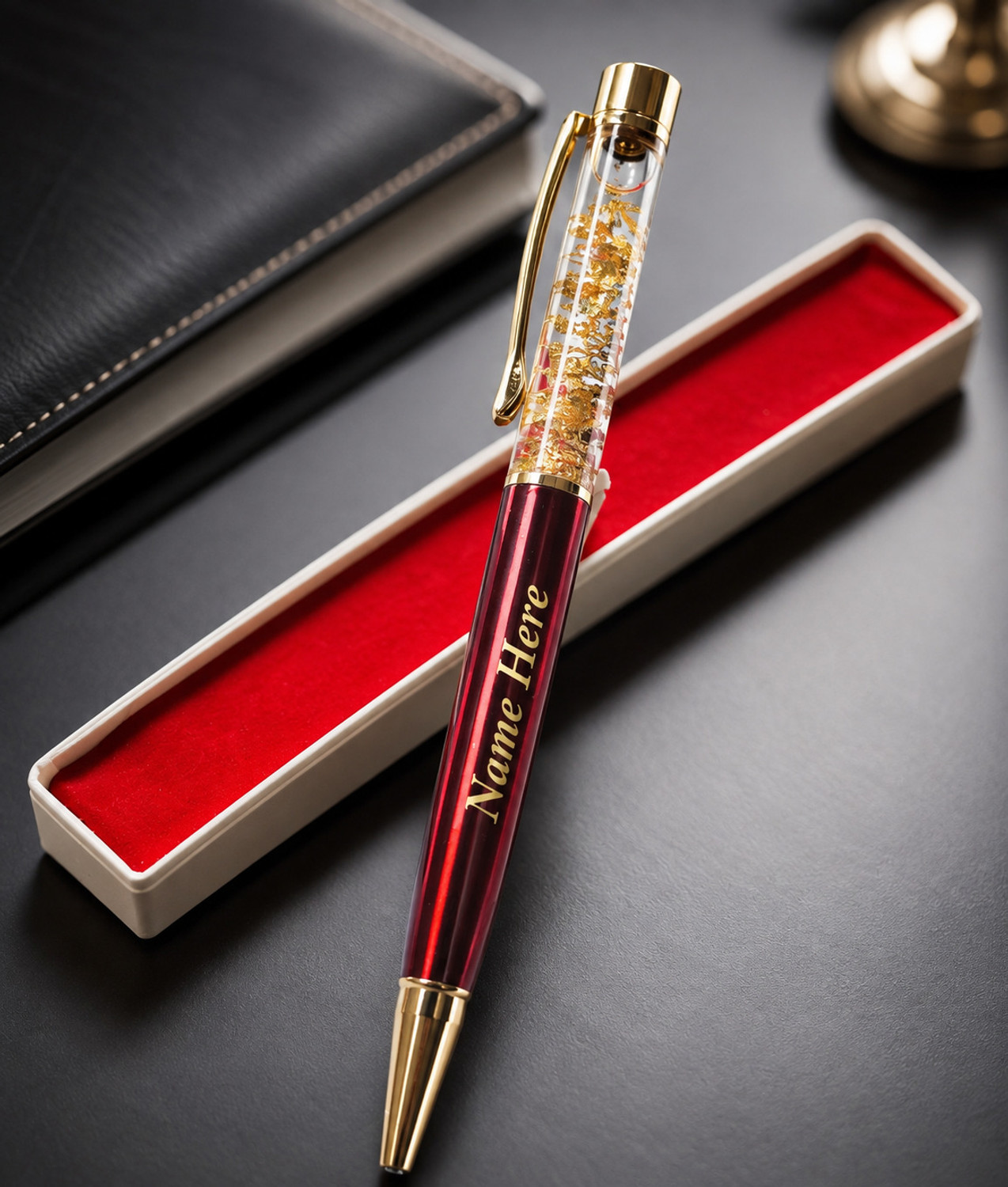 Image of Mizi Craft Italian Red Zari Name Ball Pen Ball Pen