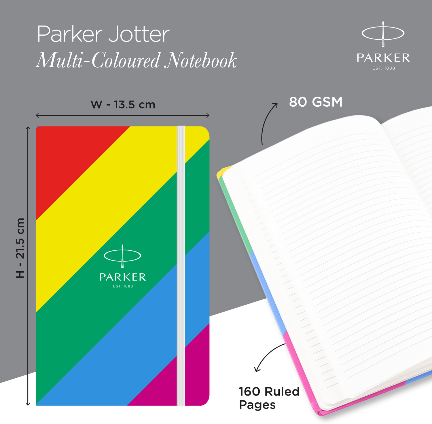 Image of PARKER Pen and Notebook Gift Set | Jotter Standard Green Body Ball Pen