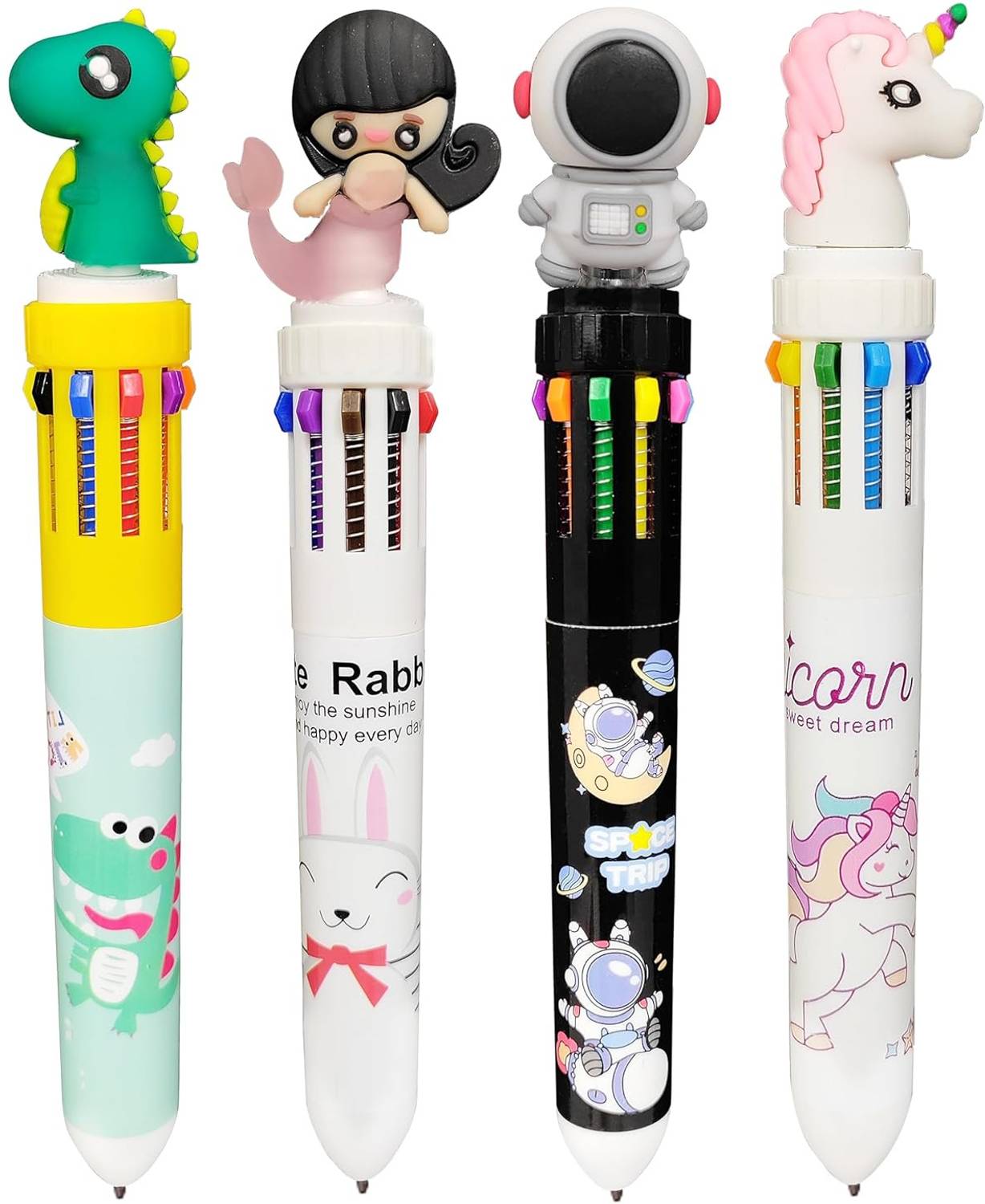 いちご♩　ジュン10個 Rockjon 10-in-1 Multi Colored Ball Pen | With Cute character