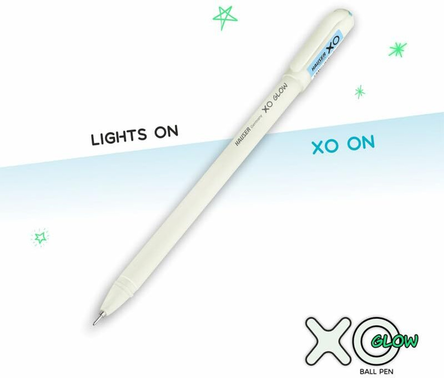 Image of HAUSER XO Glow in Dark Ball Pen Pack of 10 Ball Pen