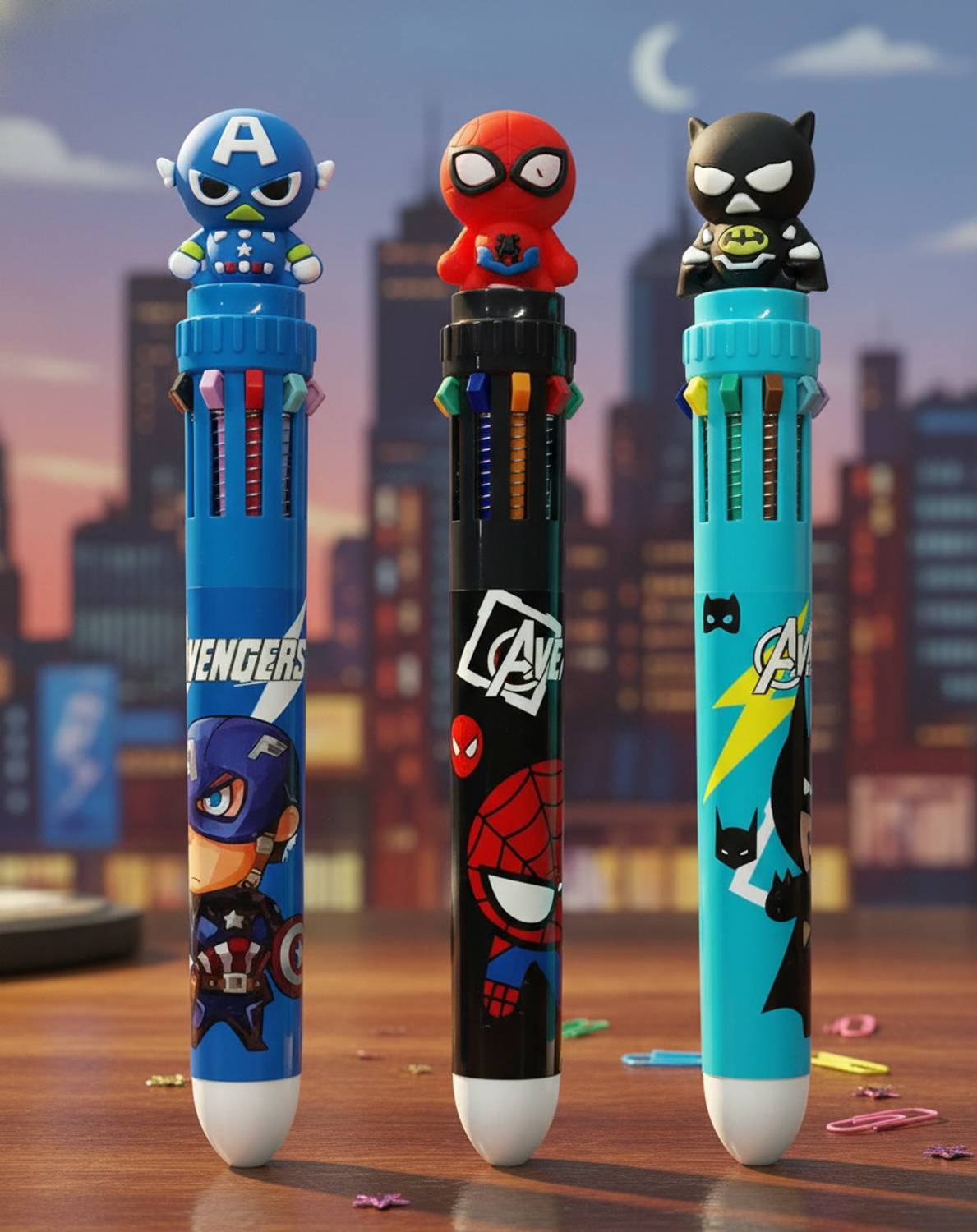 ALPHINE 10 in 1 (3 superheroes) Ball Pen