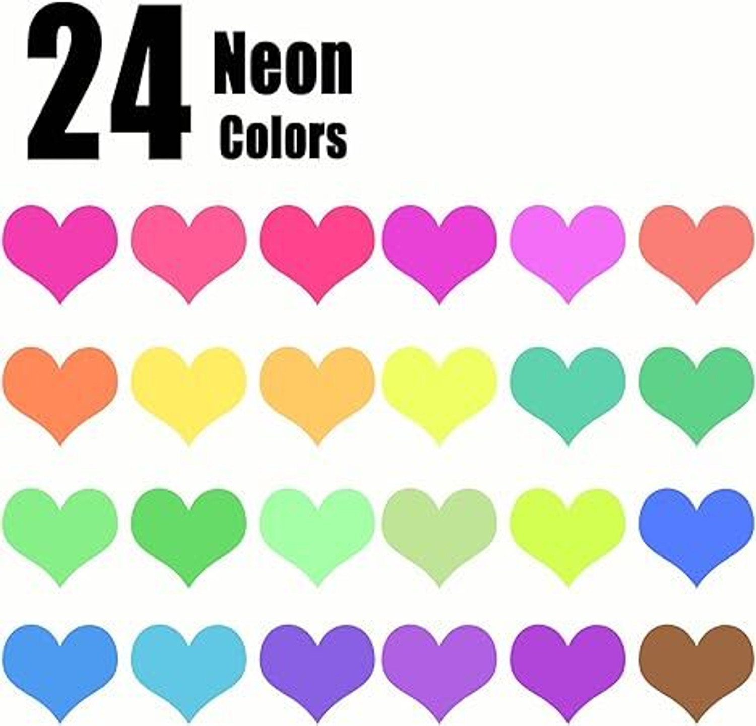 Image of Eclet 24 Pcs Neon Color Set Neon Metallic Fluorescence Highlighter Pastel Gel Pen Marker Ink