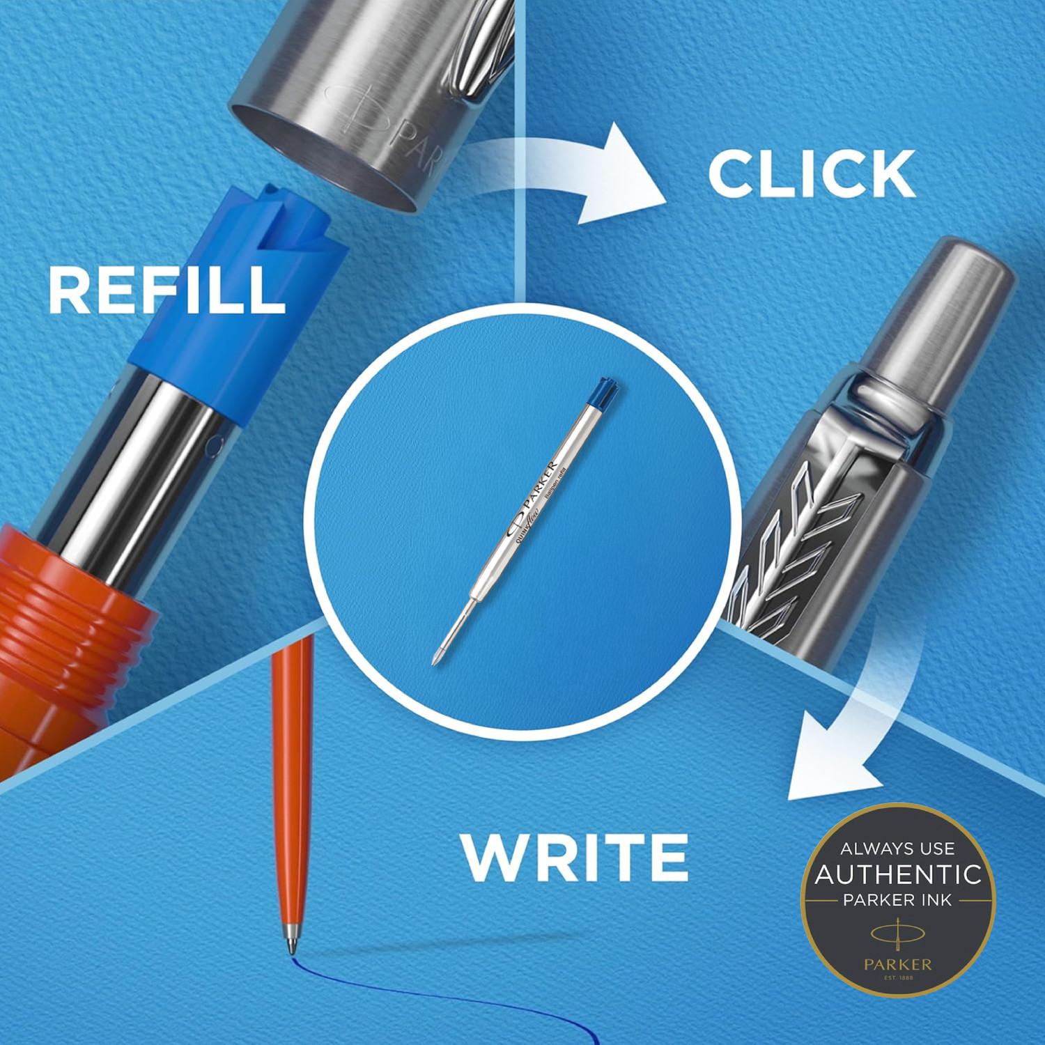 Image of PARKER Pen and Notebook Gift Set | Jotter Standard Red Body Ball Pen