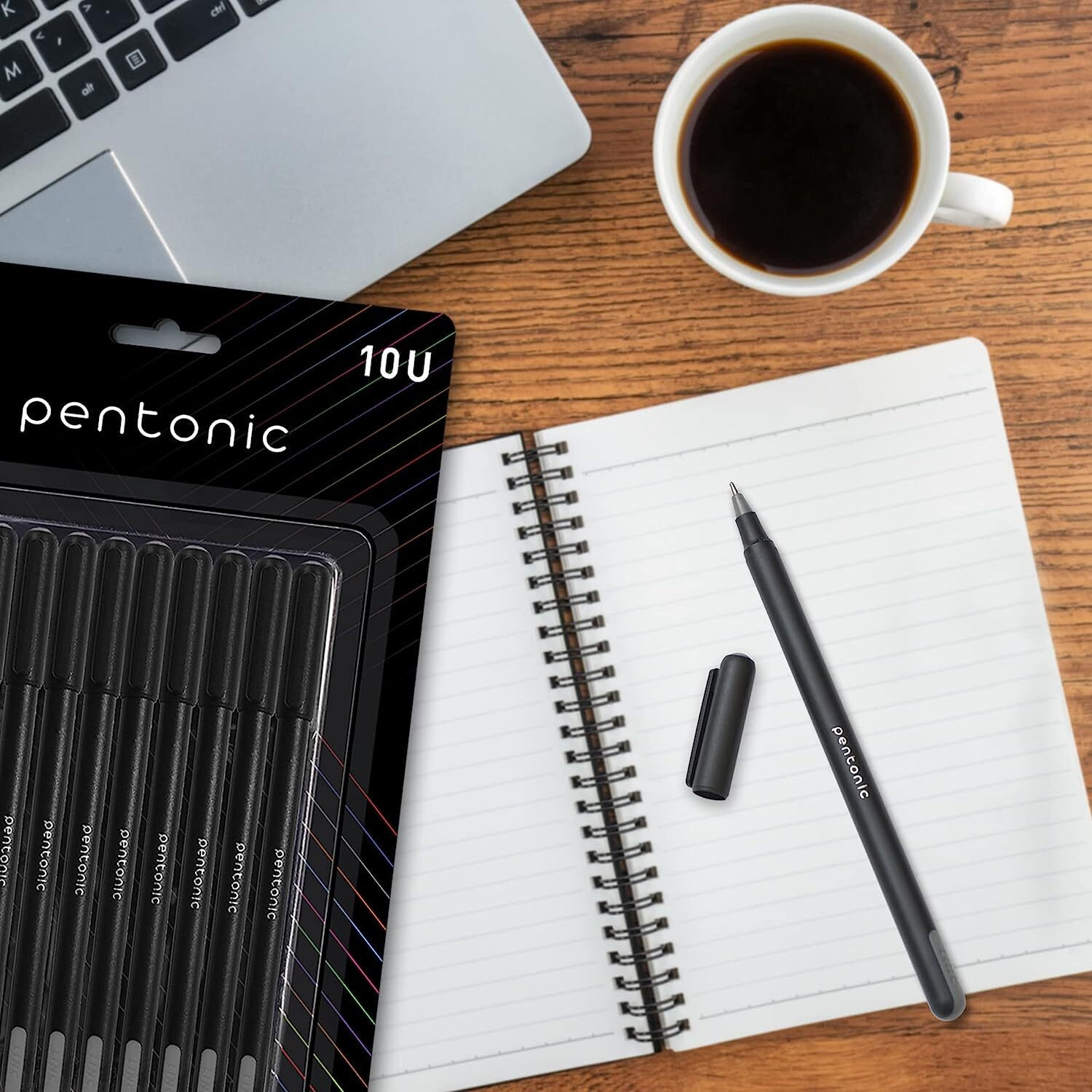 Image of Pentonic 0.7 mm Ball Pen Blister Pack | Sleek Matte Finish Body, Effortless Writing Ball Pen