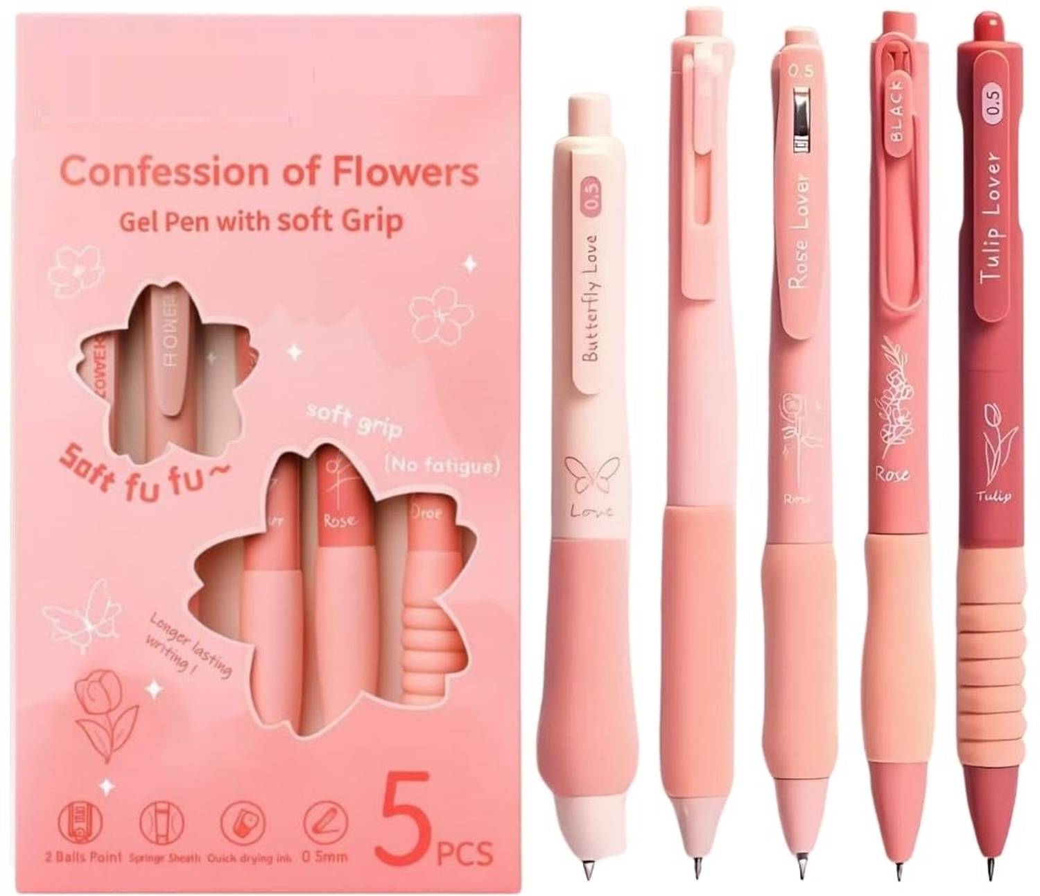 Akvanar Gel Pen Set flower story Gel Pen