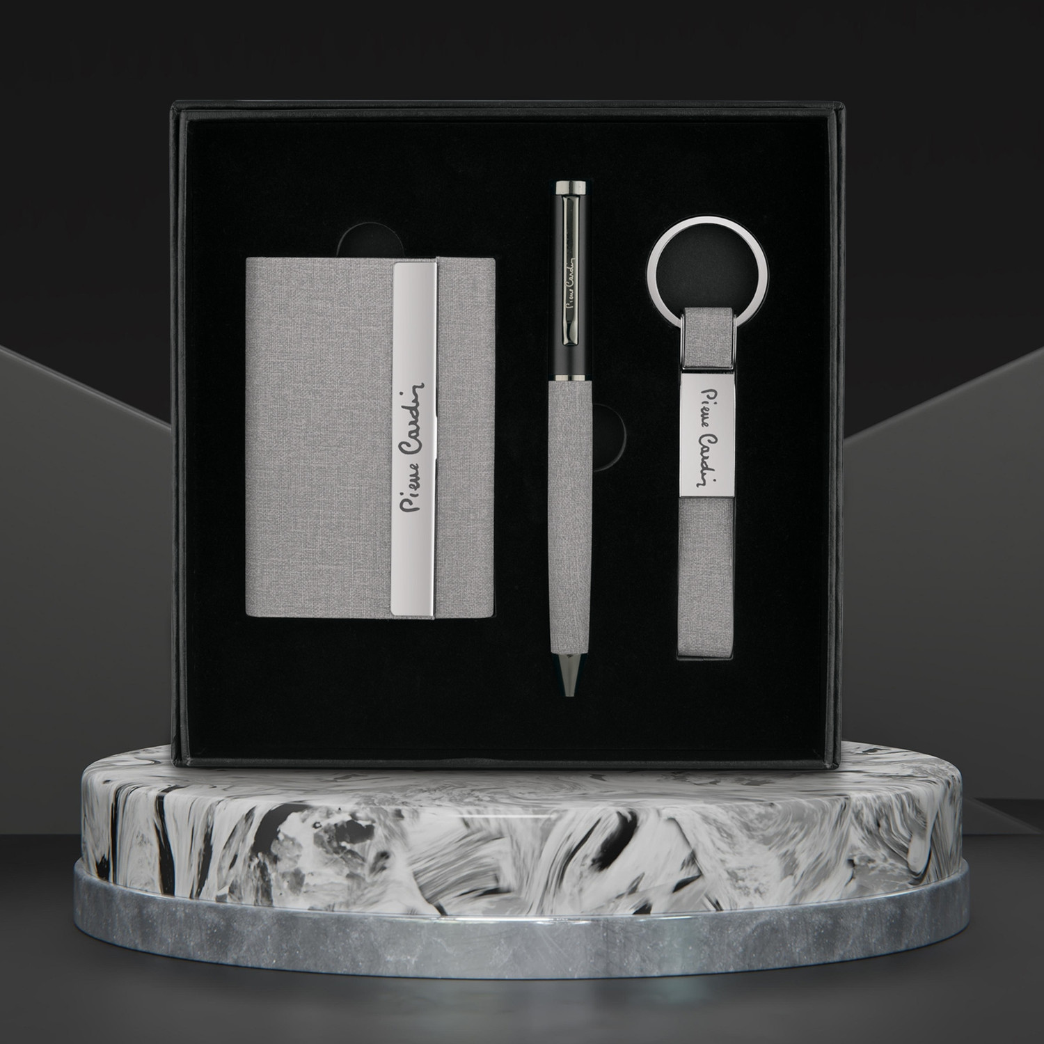 Image of PIERRE CARDIN Regency Beige Premium Ball Pen Gift Set with Card Holder & Keychain Ball Pen