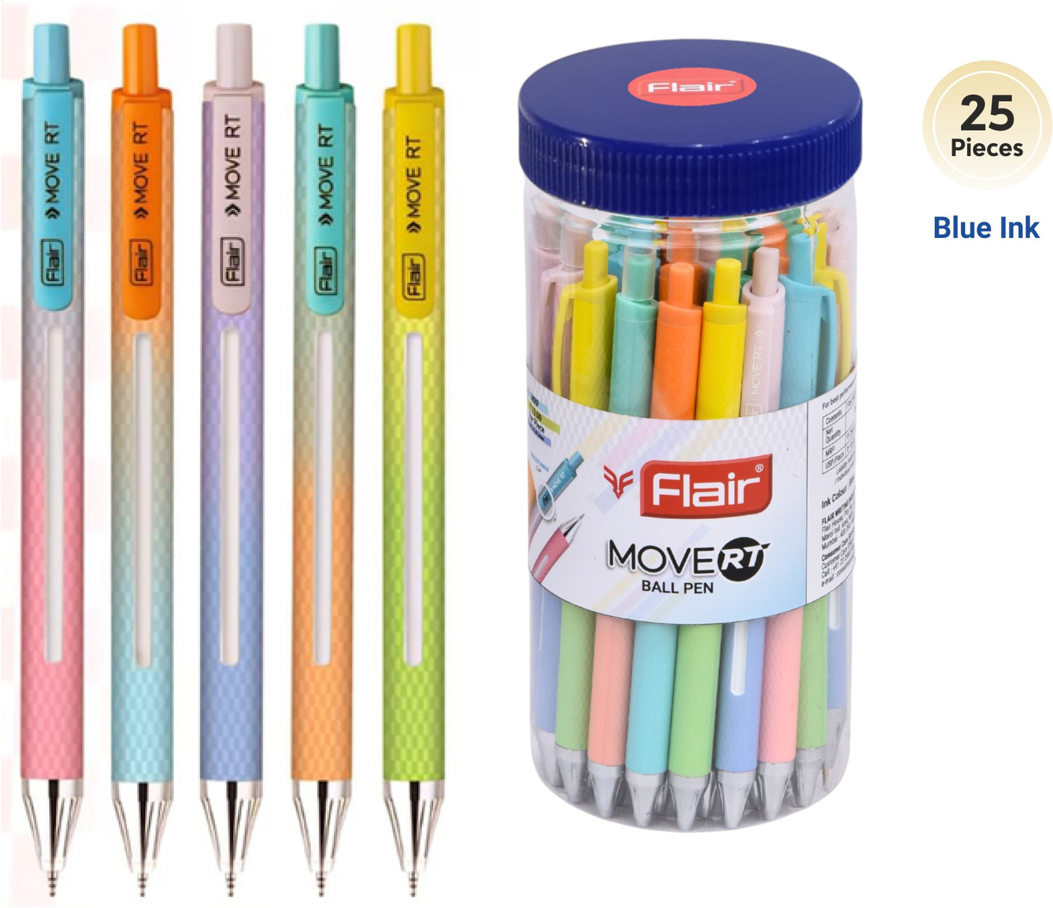 Image of FLAIR Move RT Ball Pen Pack of 25 Ball Pen
