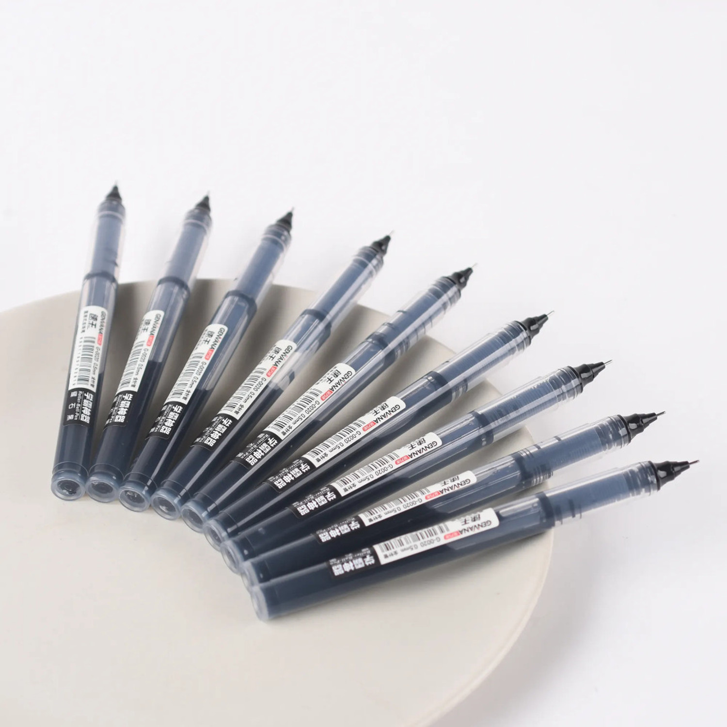 Image of HARDSOSH'S COUTURE Fine Roller Gel Pen 0.5mm Large Capacity Straight Liquid Gel Pen Office Writing Ink Cartridge