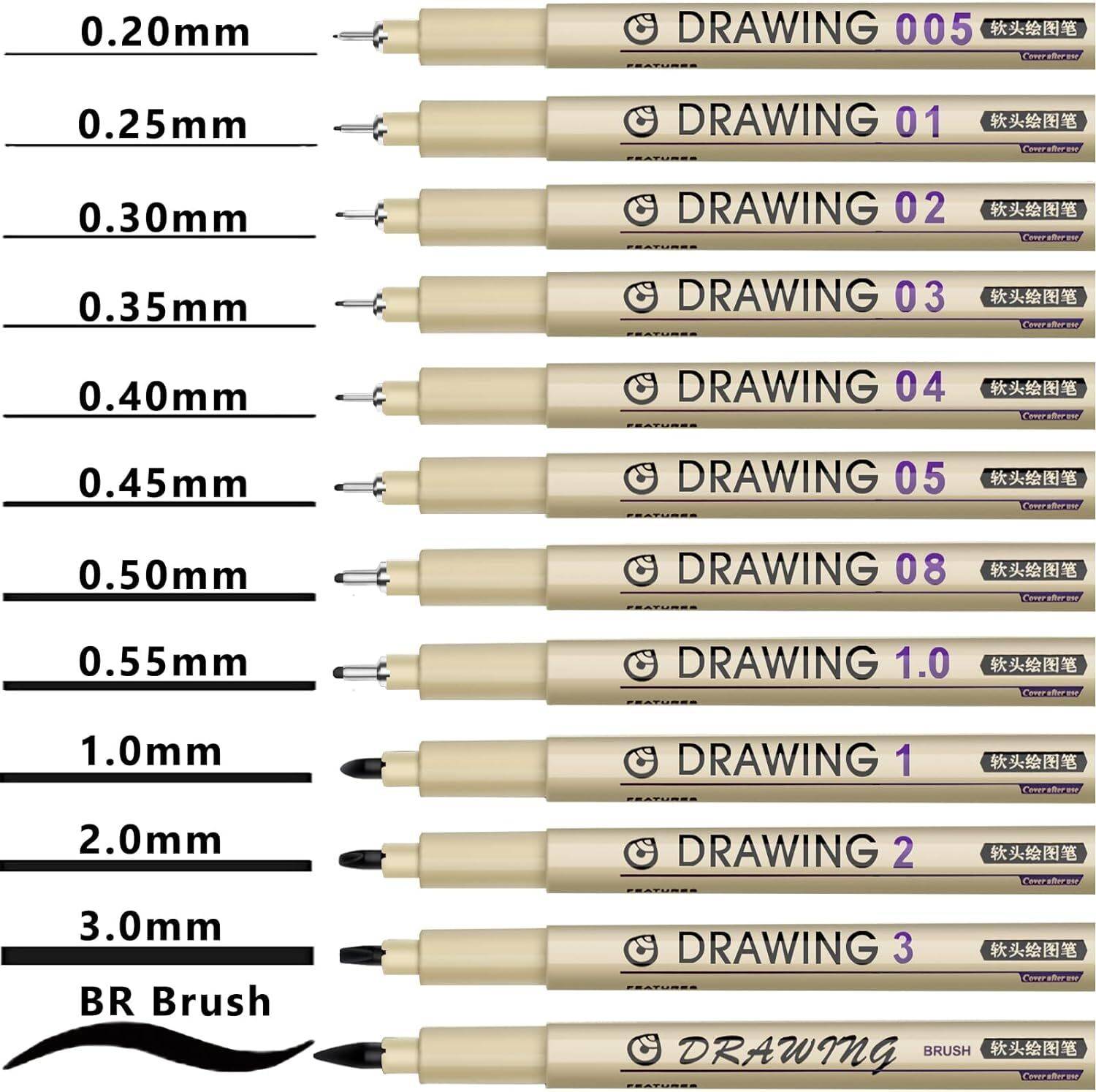 Dwiti Enterprise Solid Body Fineliner Pen Pack of 12 - Image 2