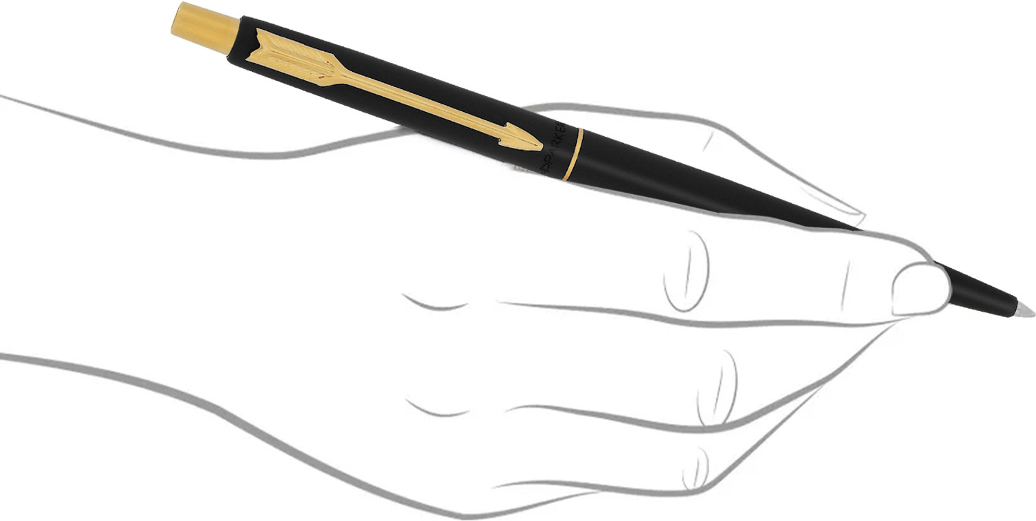 Image of PARKER Gift Set | Note Book wih Classic Matte Black Gold Trim | Ball Pen