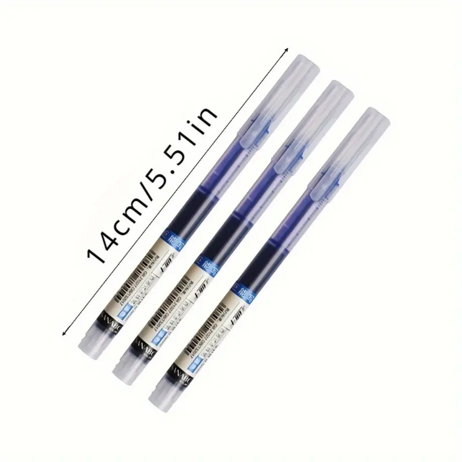 Image of HARDSOSH'S COUTURE Office Stationary Blue Water Based Pen Solid Color Pens Pack of 12 Ink Cartridge