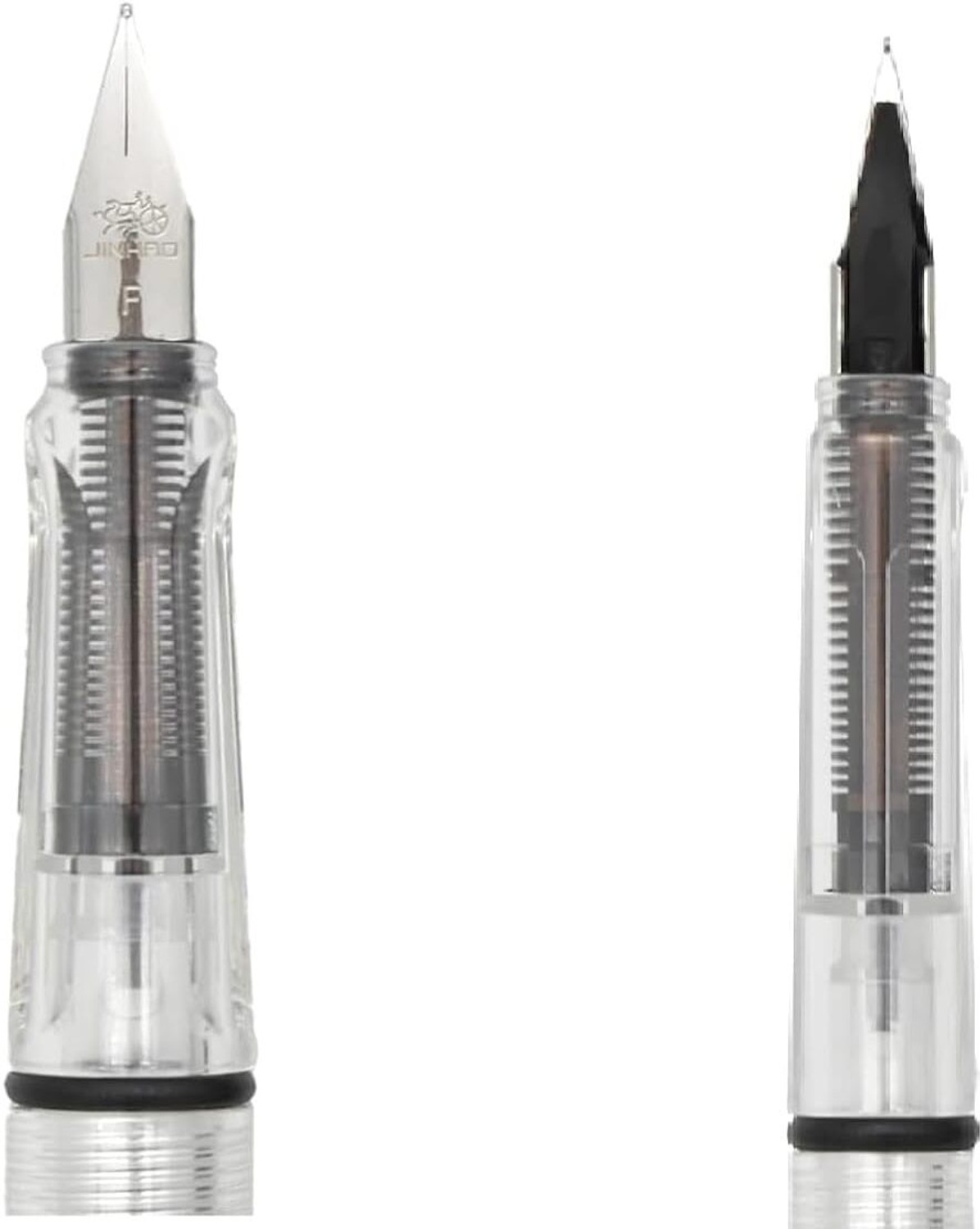 Image of SCHUBERT Elegant Jinhao 619 Transparent White Fountain Pen (Ink Color - Preferable Blue /Black, CAN USE ANY INK COLOR)