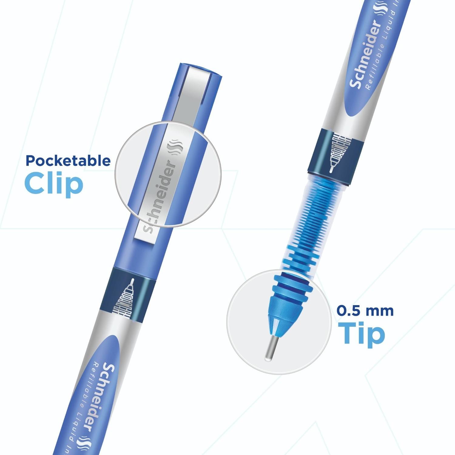 Luxor Schneider LX Max 0.5 mm Blue Roller Ball Pen - Image 4