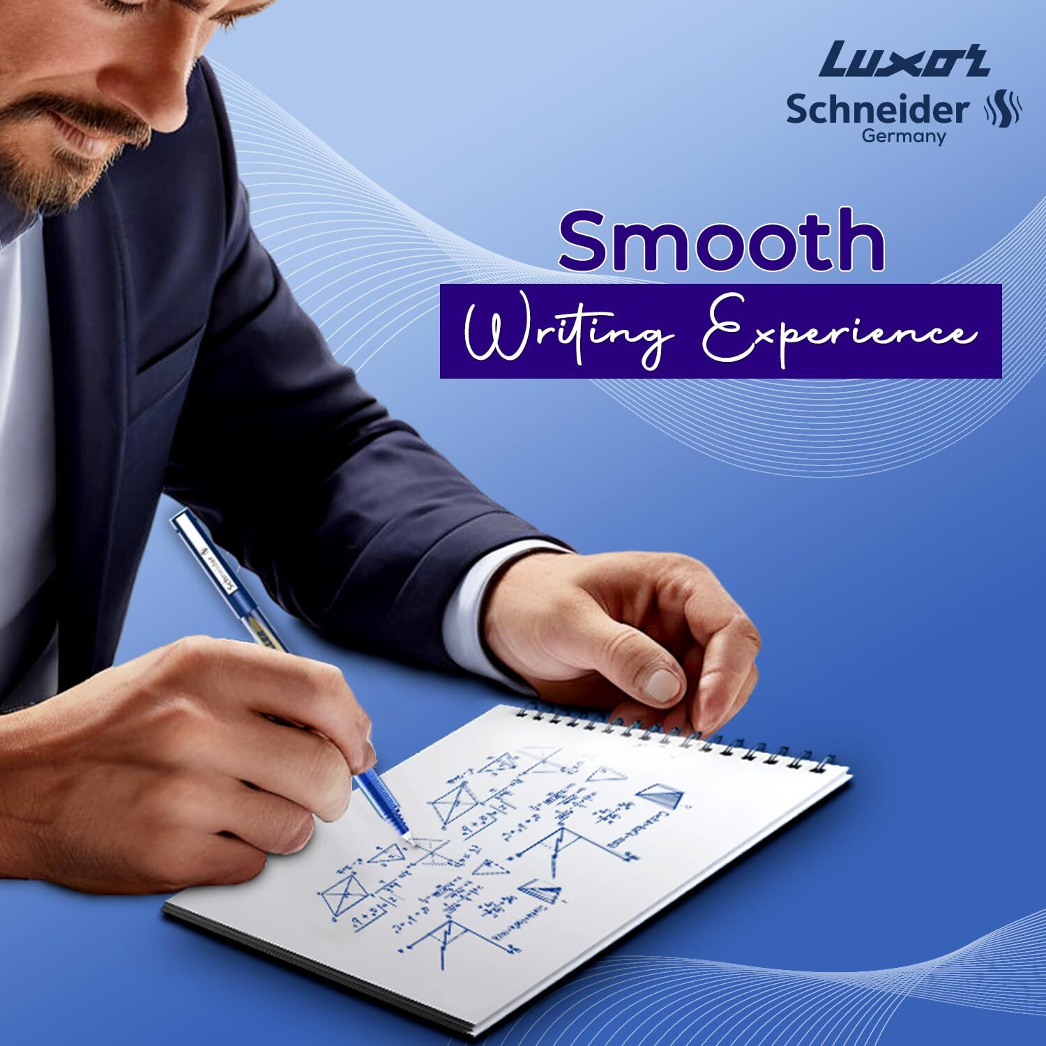 Image of LUXOR Schneider LX7 Technoroller| 0.7 mm tip| German Technology| 100% Liquid Ink Roller Ball Pen