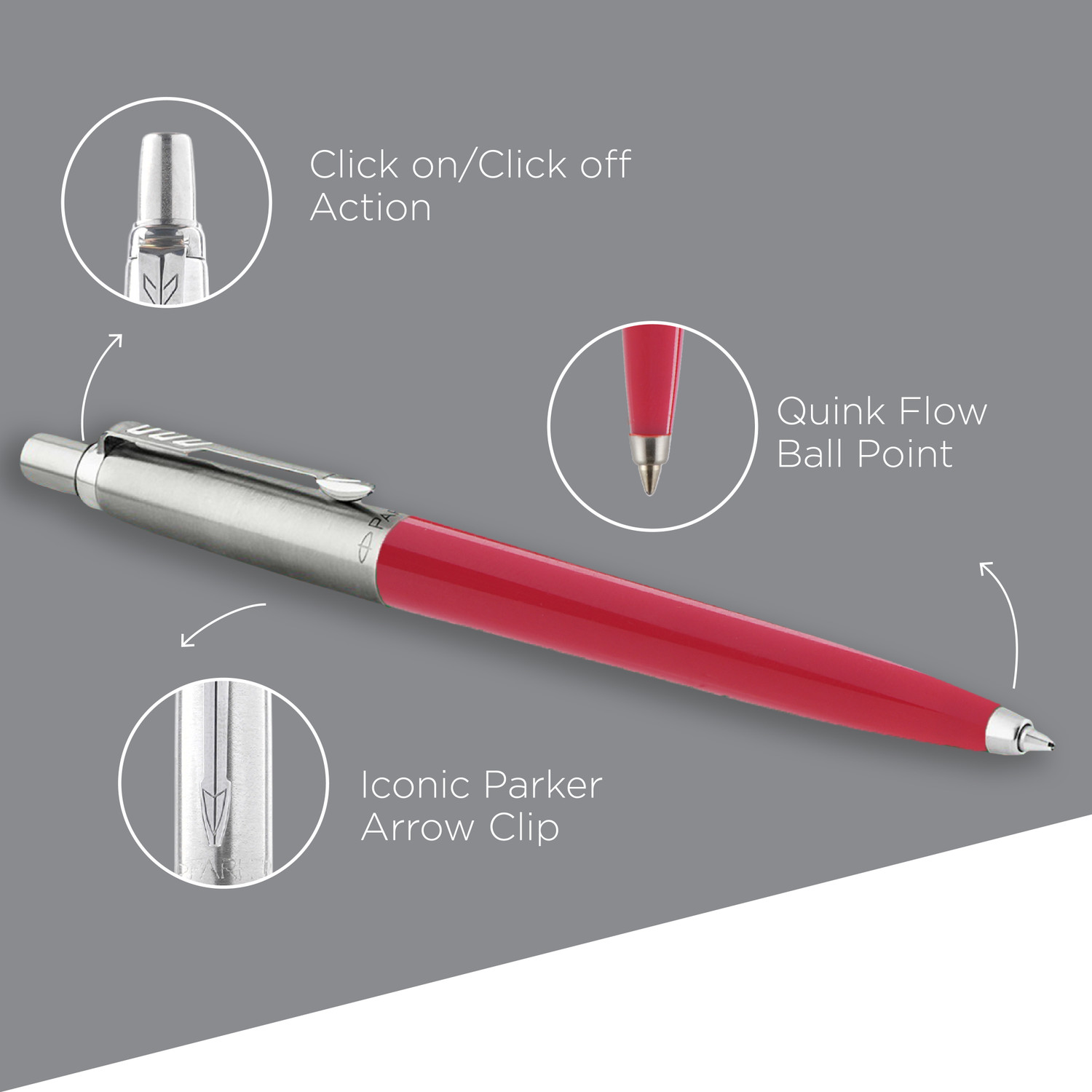 Image of PARKER Pen and Notebook Gift Set | Jotter Standard Red Body Ball Pen