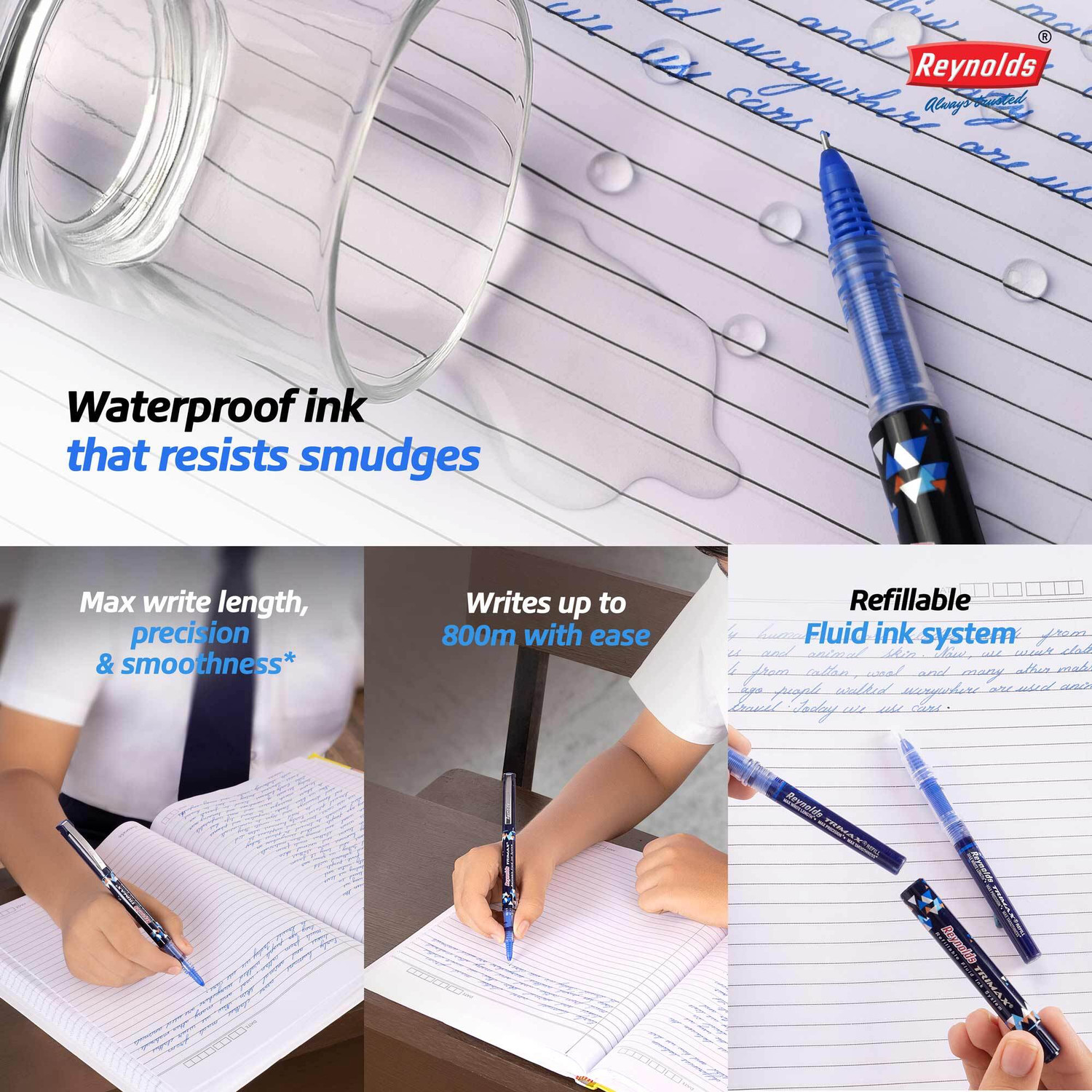 Image of Reynolds Trimax Roller Ball Pen