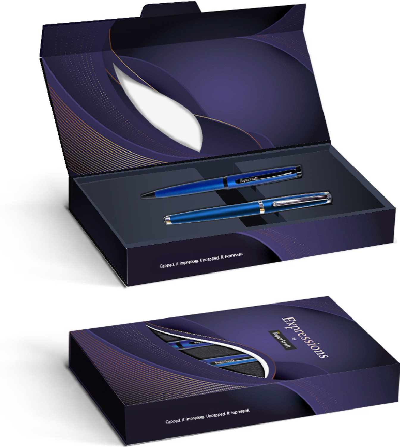 Image of Paperkraft Pack of Ball Pen & Roller Ball Pen Pen Gift Set