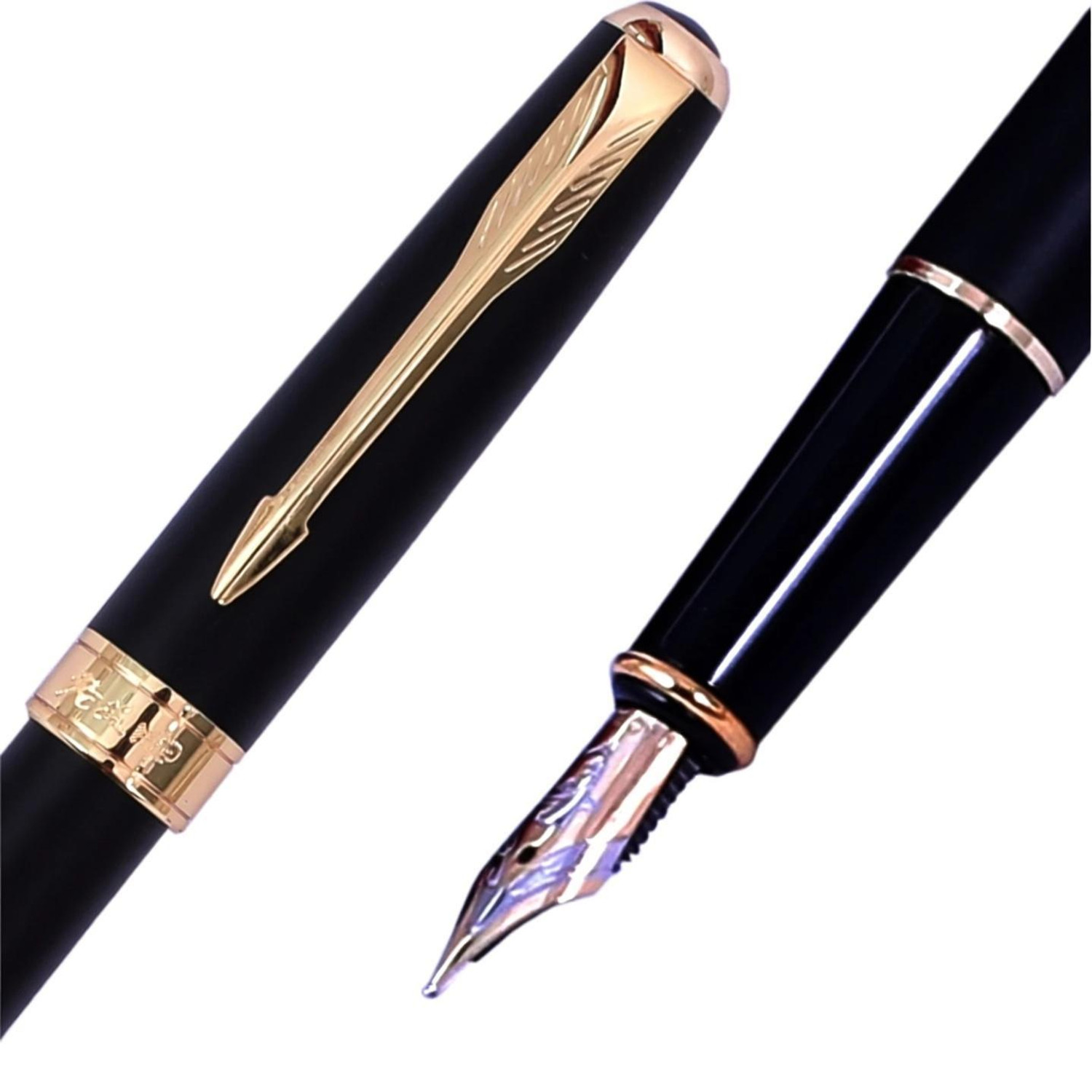 Image of Krink F133 Jinhao Baoer 801 Luxury Executive Stainless Steel Fountain Pen Fountain Pen