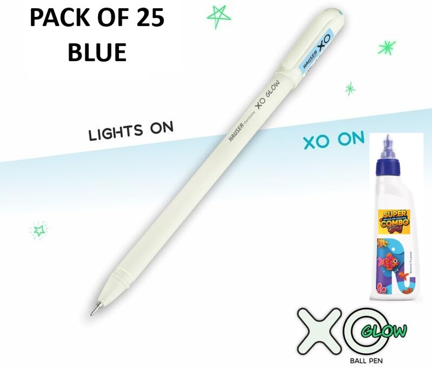 Image of HAUSER XO Glow in Dark Free Glue Ball Pen