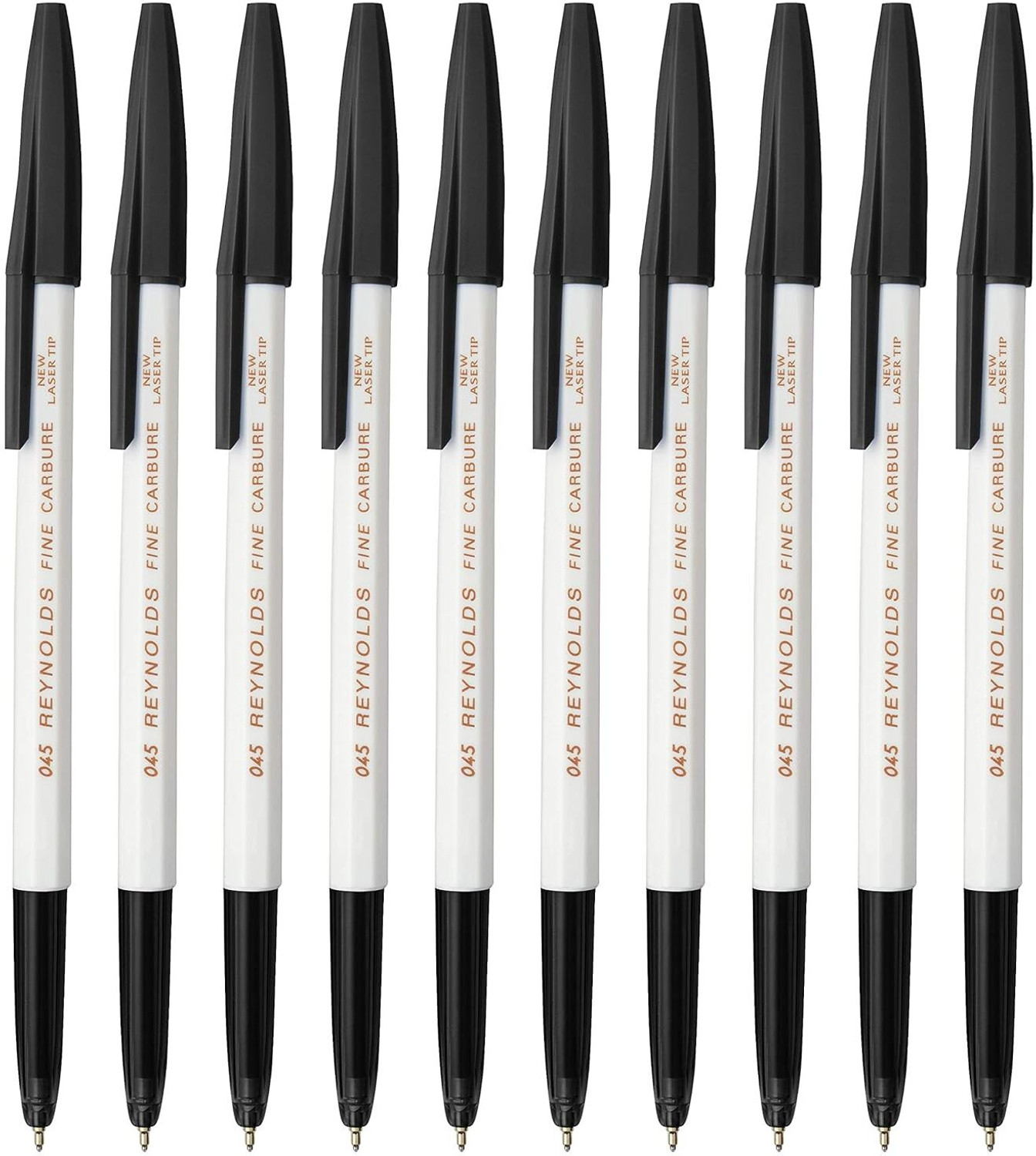 Image of Reynolds 045 Ball Pen Pack Of 10 Black Fine Point (0.7mm) Ball Pen