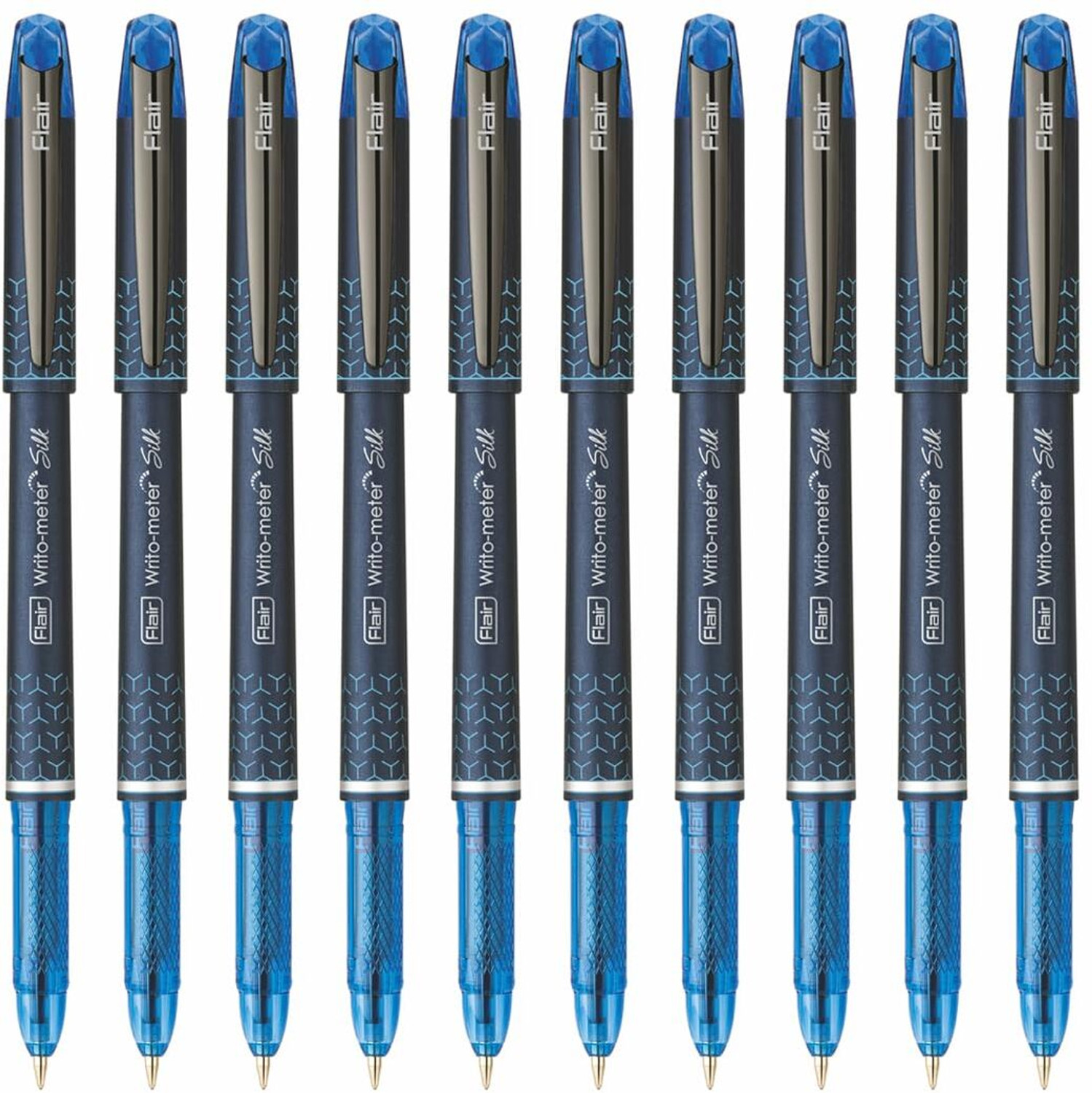 Image of FLAIR Writometer Silk Ball Pen | Gunmetal Finish Clip & Stylish Matte Finish Body Ball Pen