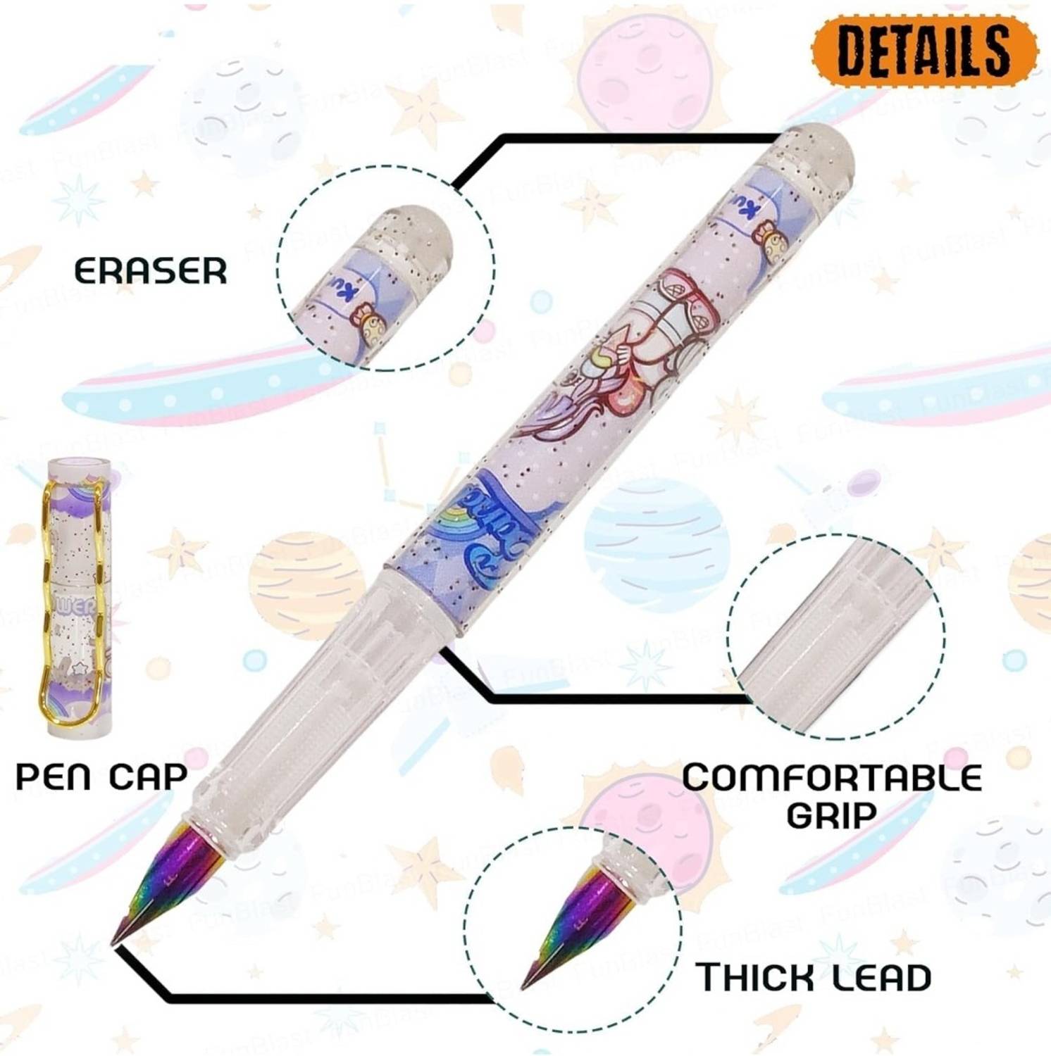 KLIDSHUSOZ TREASURE Kuromi Themed 0.7mm Scented Erasable Fountain